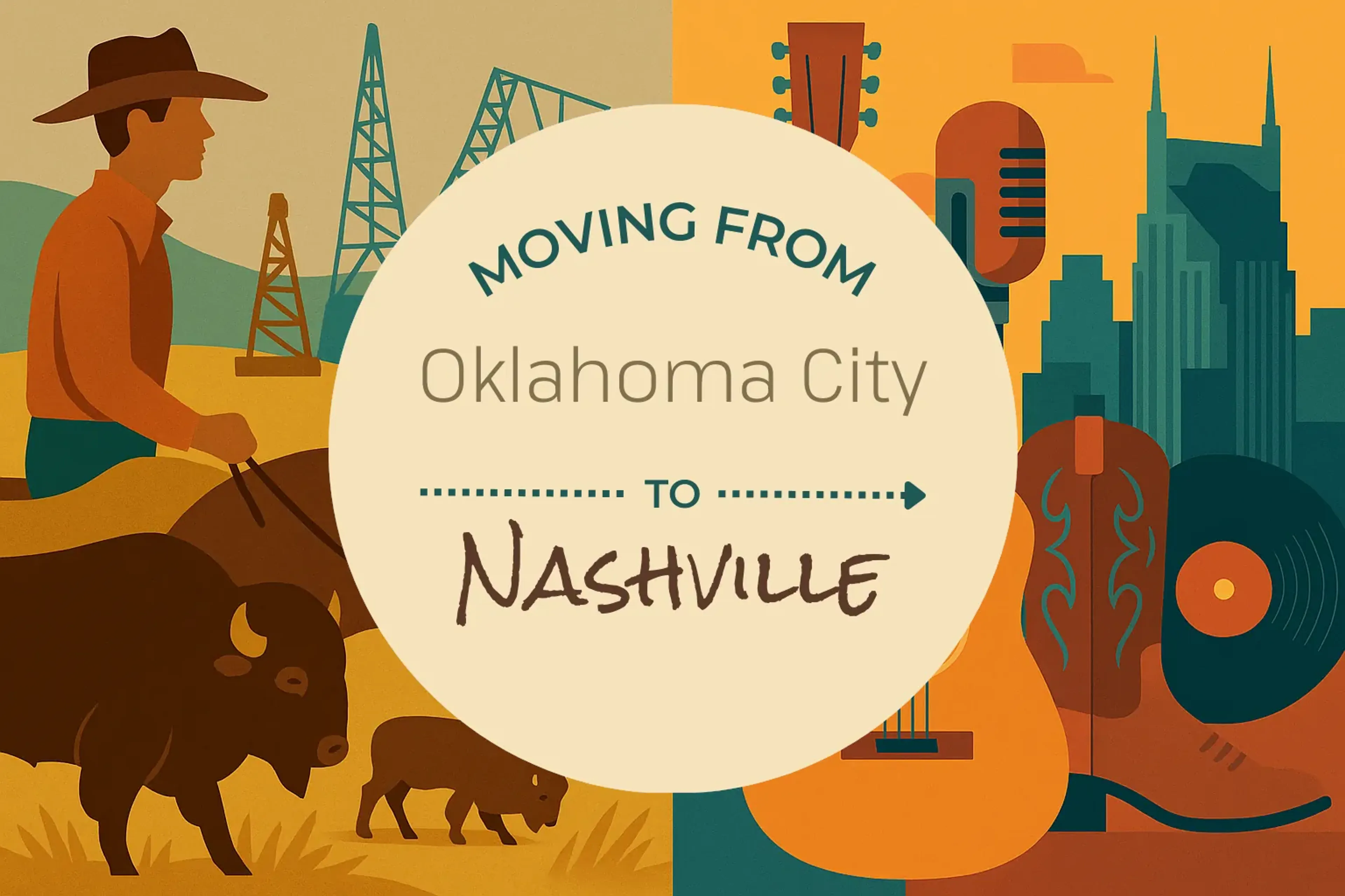 Side-by-side comparison of Oklahoma City to Nashville moving companies
