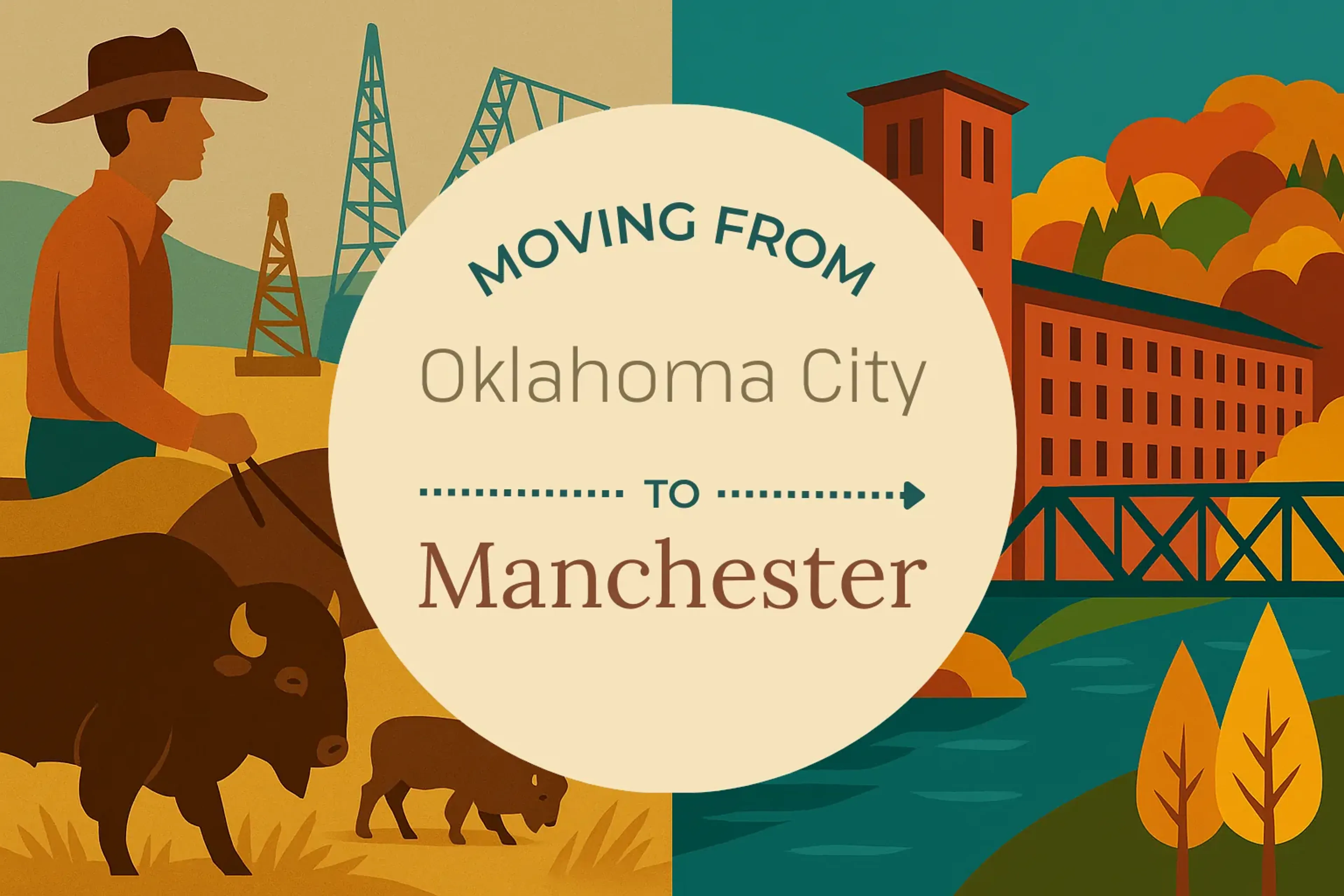 Side-by-side comparison of Oklahoma City to Manchester moving companies