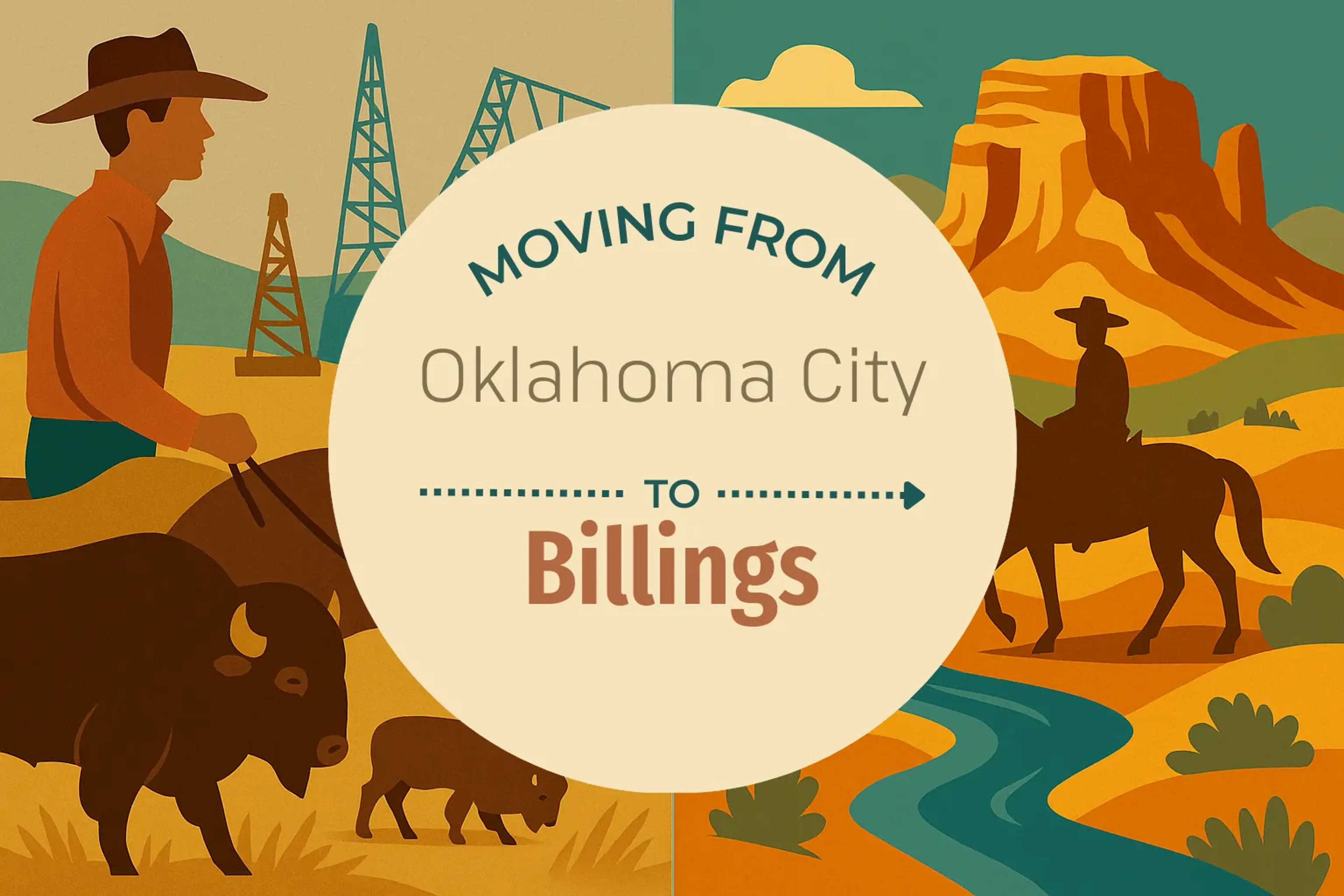 Side-by-side comparison of Oklahoma City to Billings moving companies