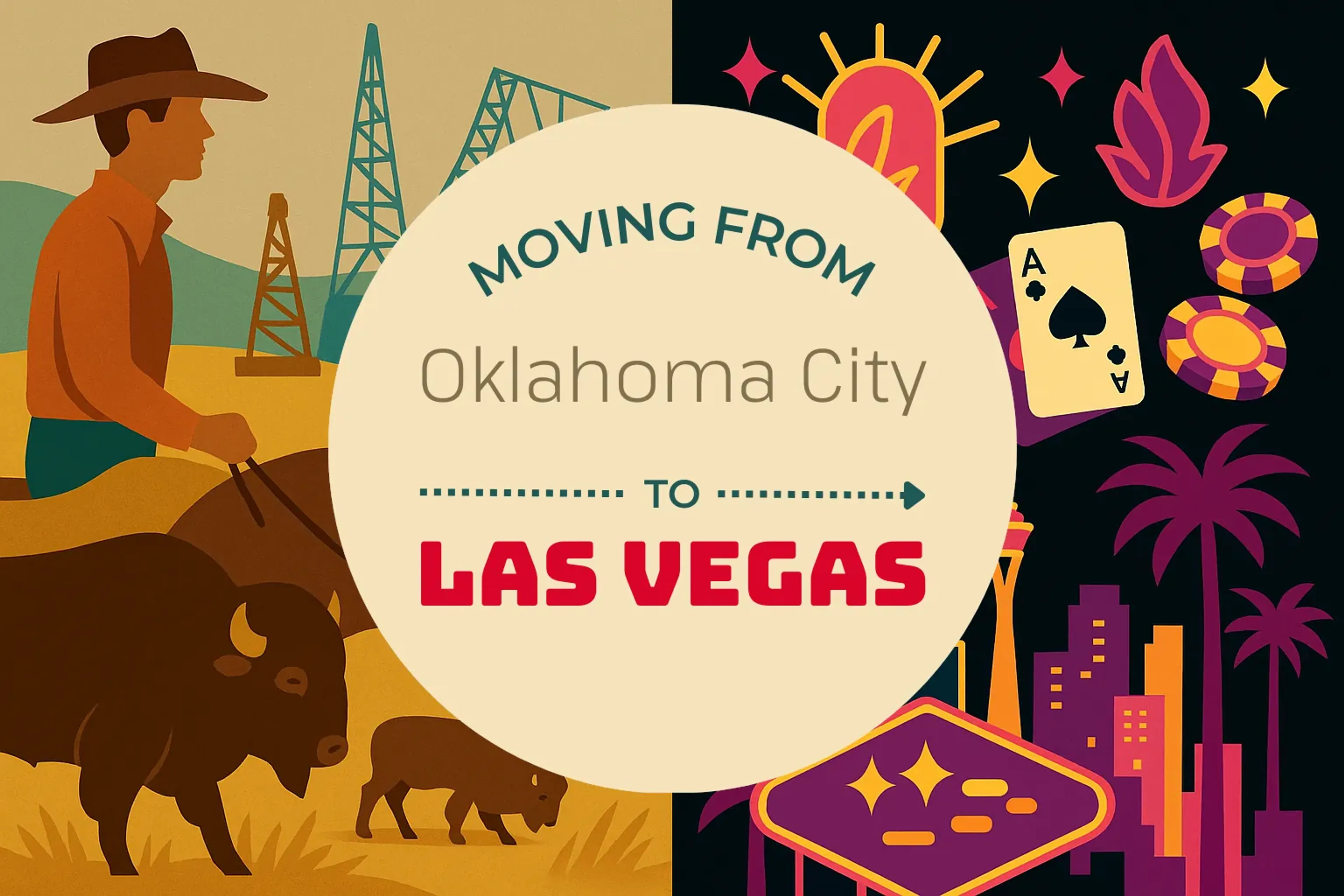 Side-by-side comparison of Oklahoma City to Las Vegas moving companies