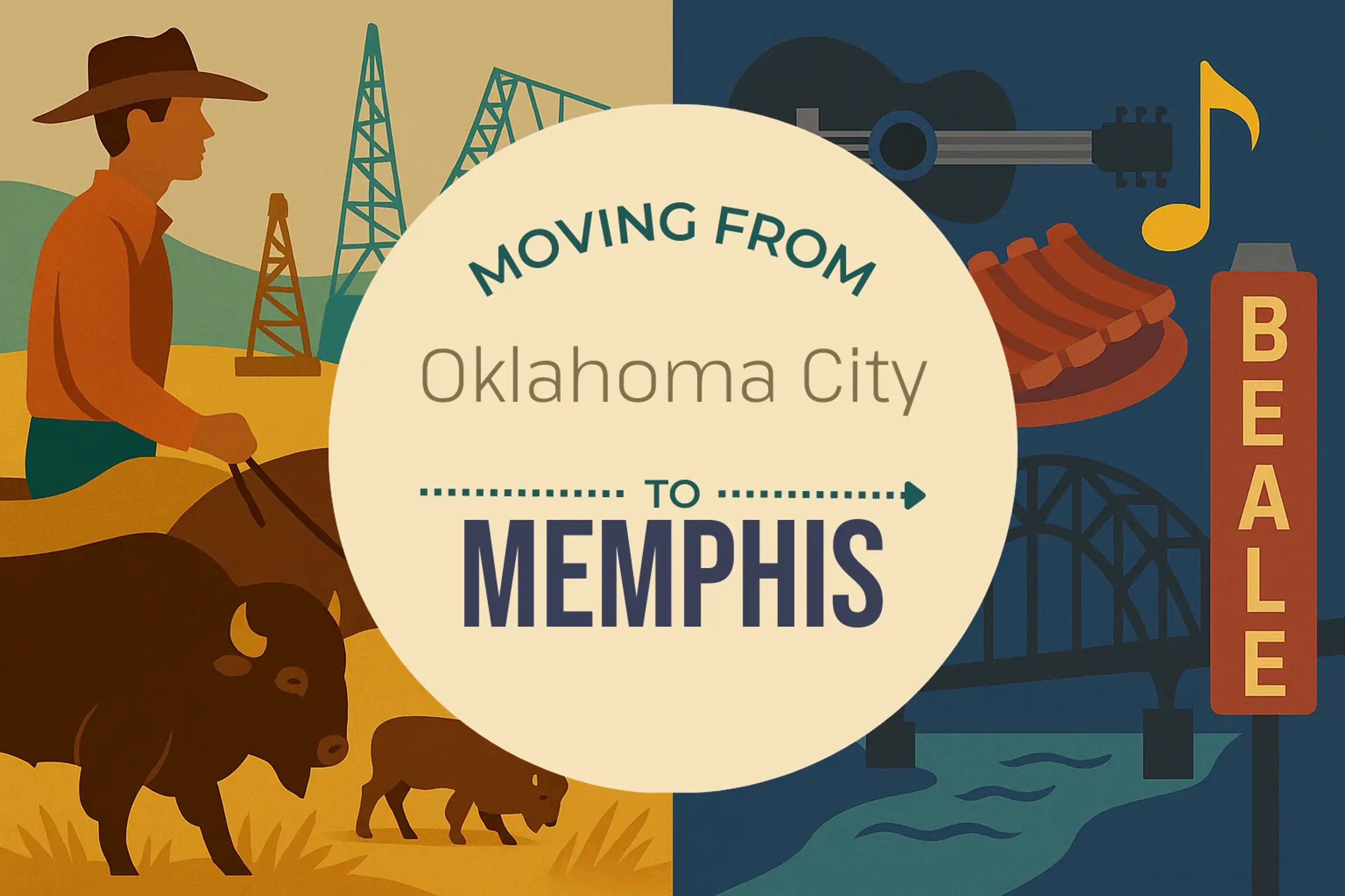 Side-by-side comparison of Oklahoma City to Memphis moving companies