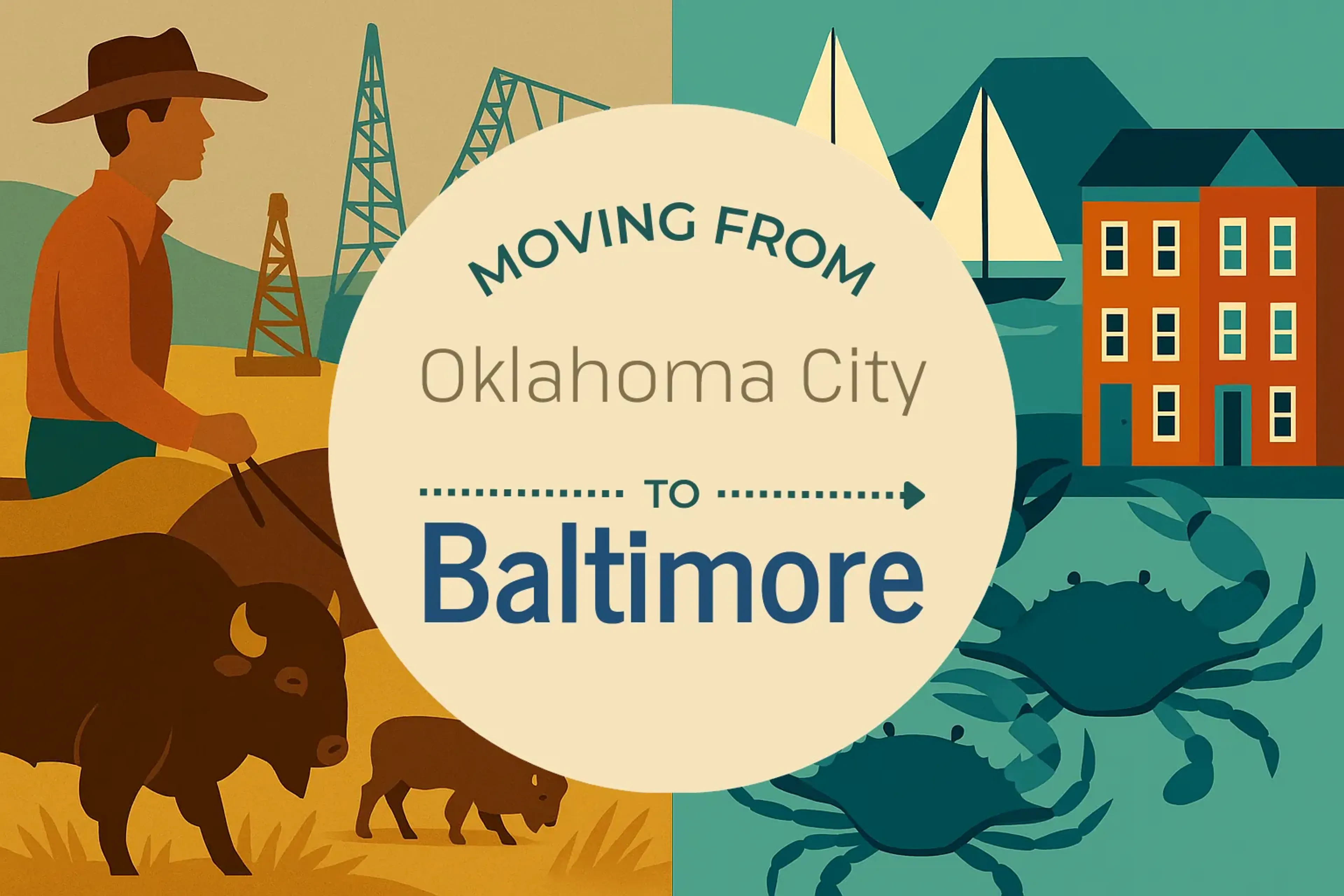 Side-by-side comparison of Oklahoma City to Baltimore moving companies