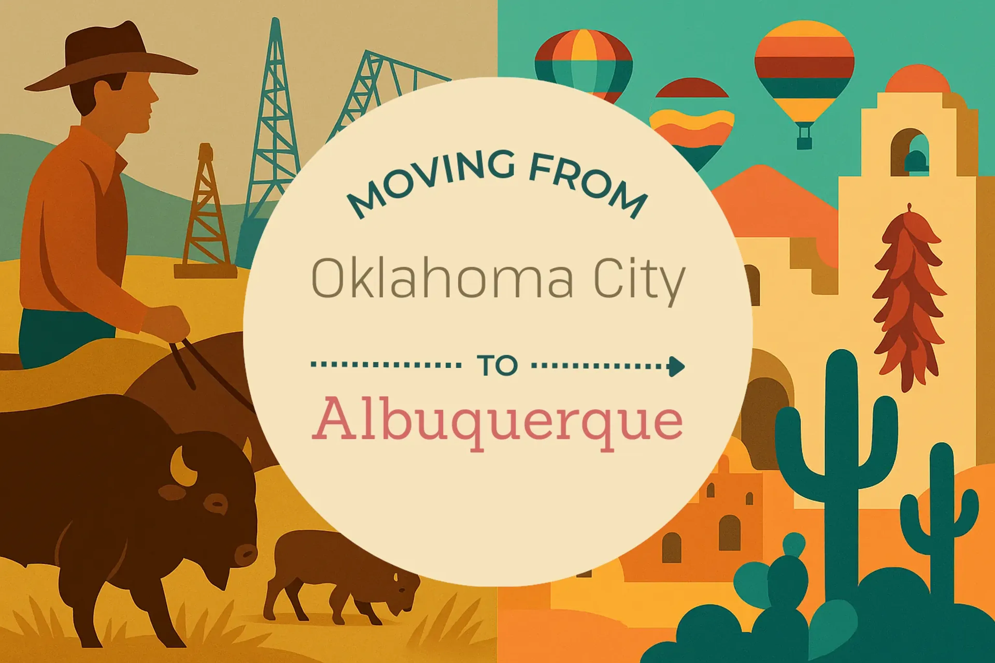 Side-by-side comparison of Oklahoma City to Albuquerque moving companies