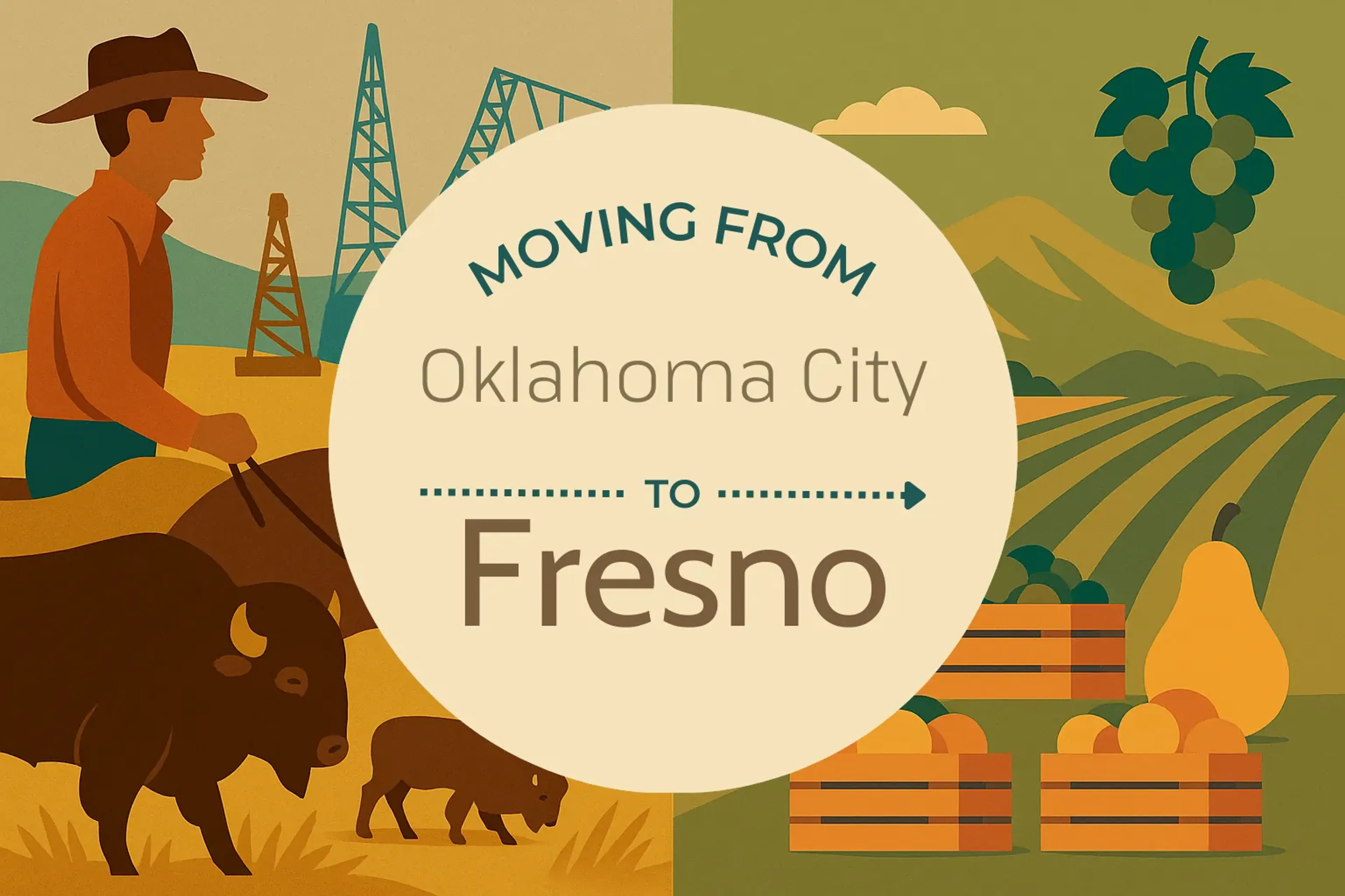 Side-by-side comparison of Oklahoma City to Fresno moving companies
