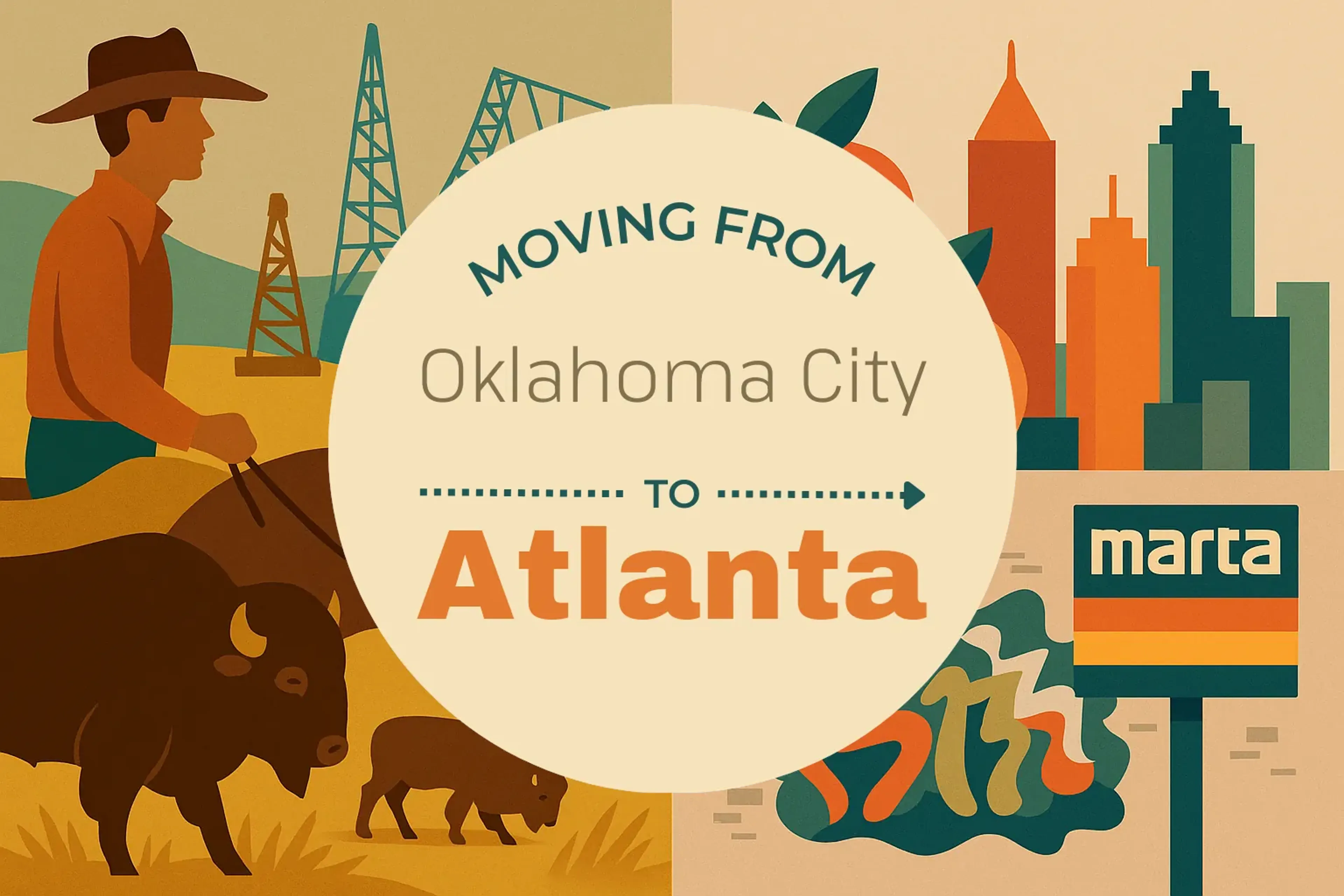 Side-by-side comparison of Oklahoma City to Atlanta moving companies