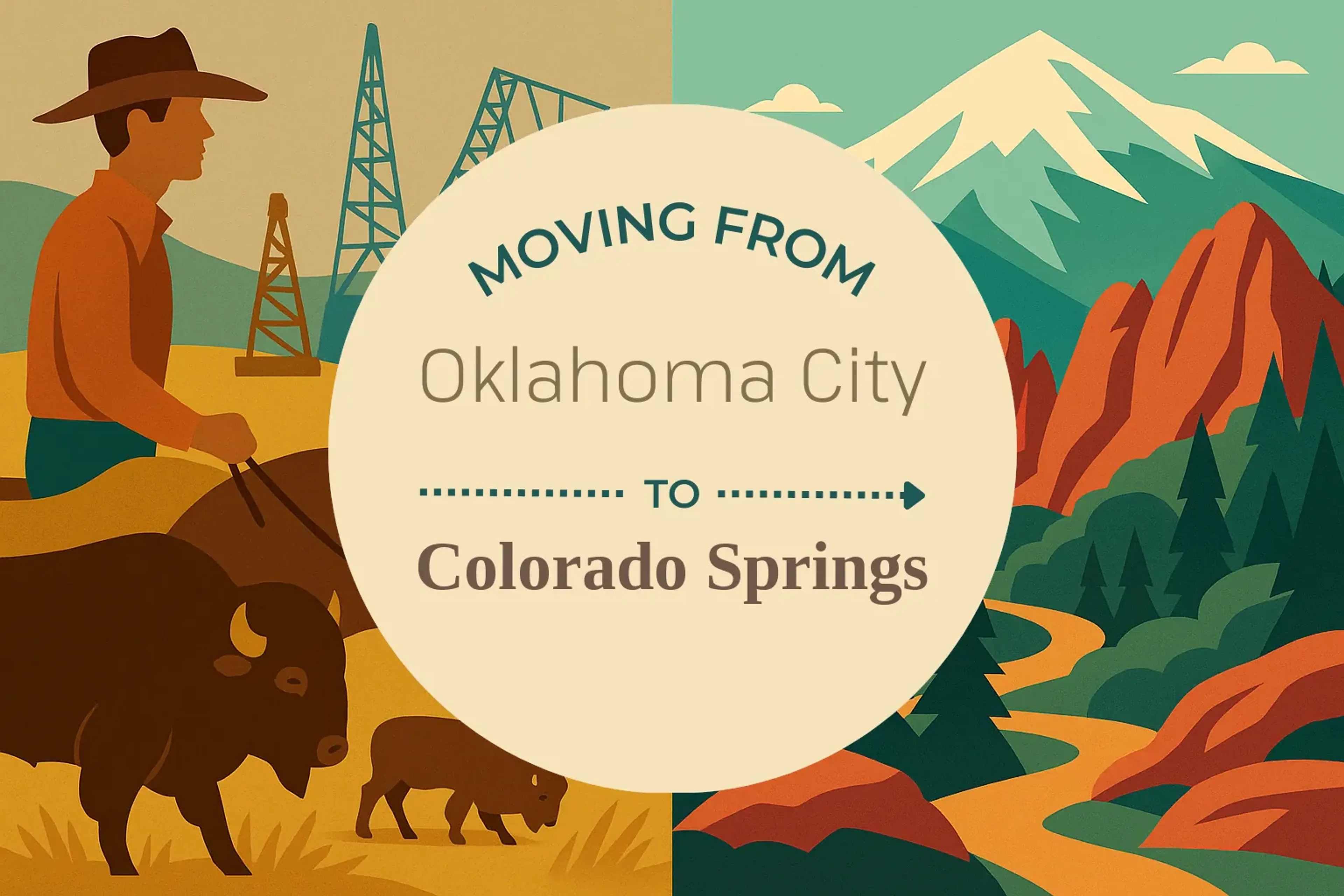 Side-by-side comparison of Oklahoma City to Colorado Springs moving companies
