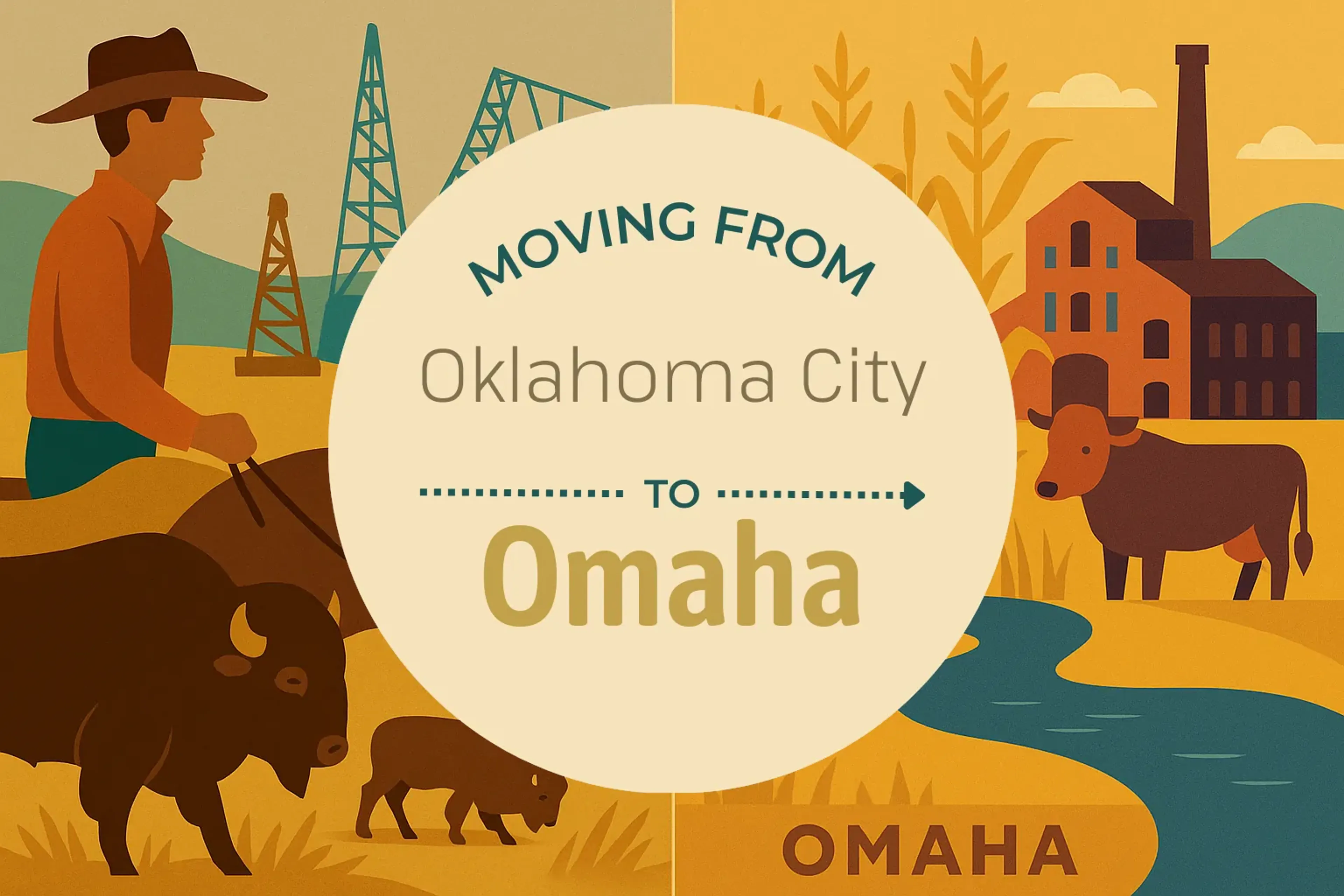 Side-by-side comparison of Oklahoma City to Omaha moving companies