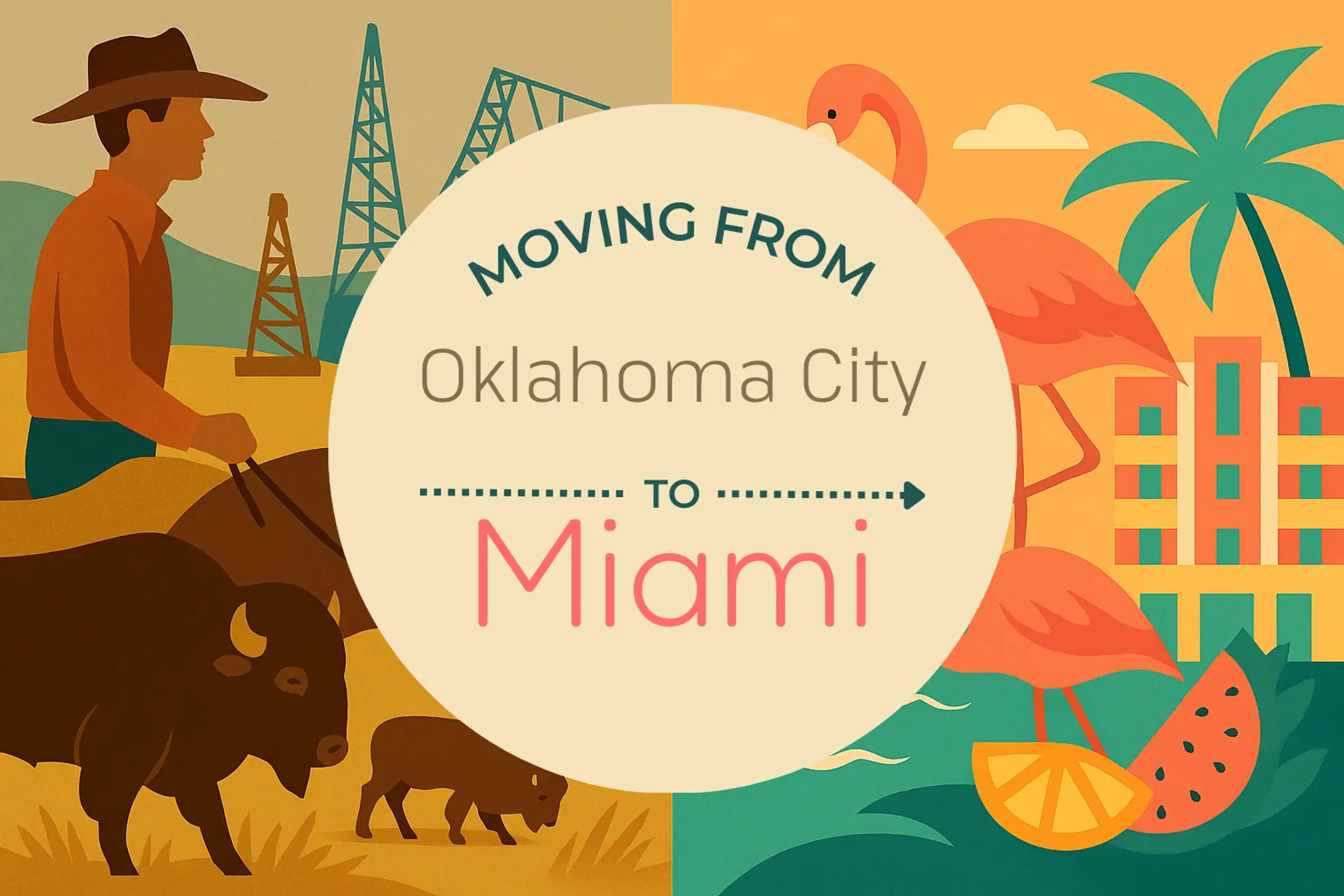 Side-by-side comparison of Oklahoma City to Miami moving companies