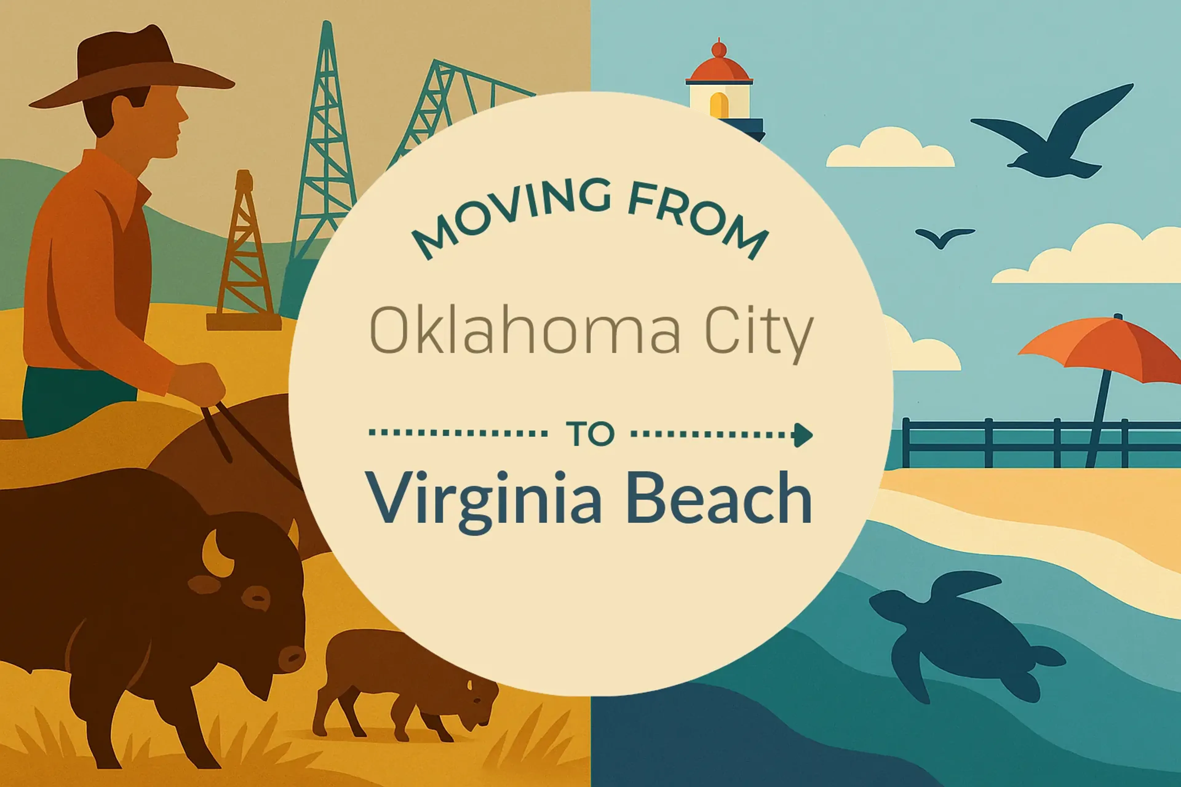 Side-by-side comparison of Oklahoma City to Virginia Beach moving companies
