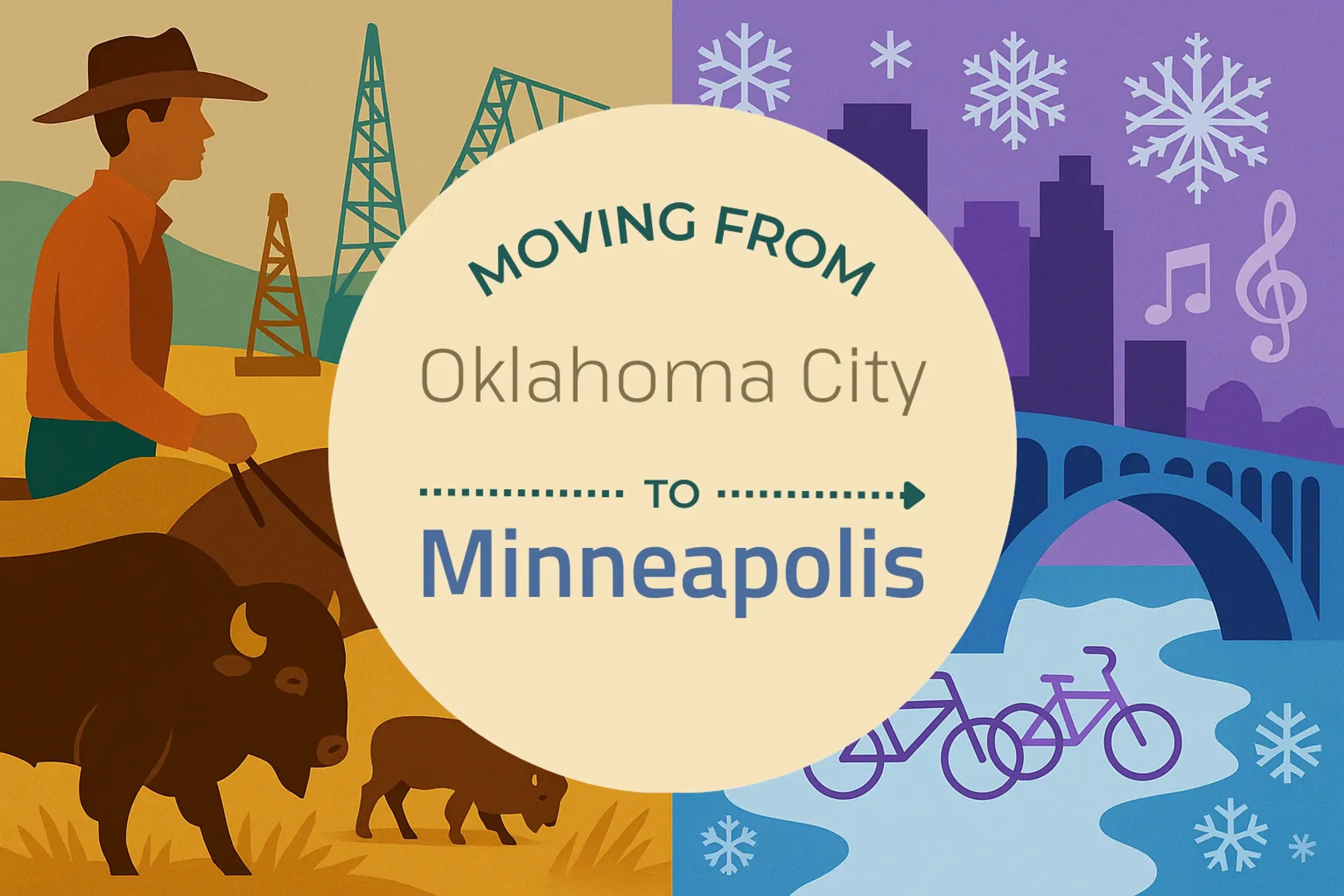 Side-by-side comparison of Oklahoma City to Minneapolis moving companies