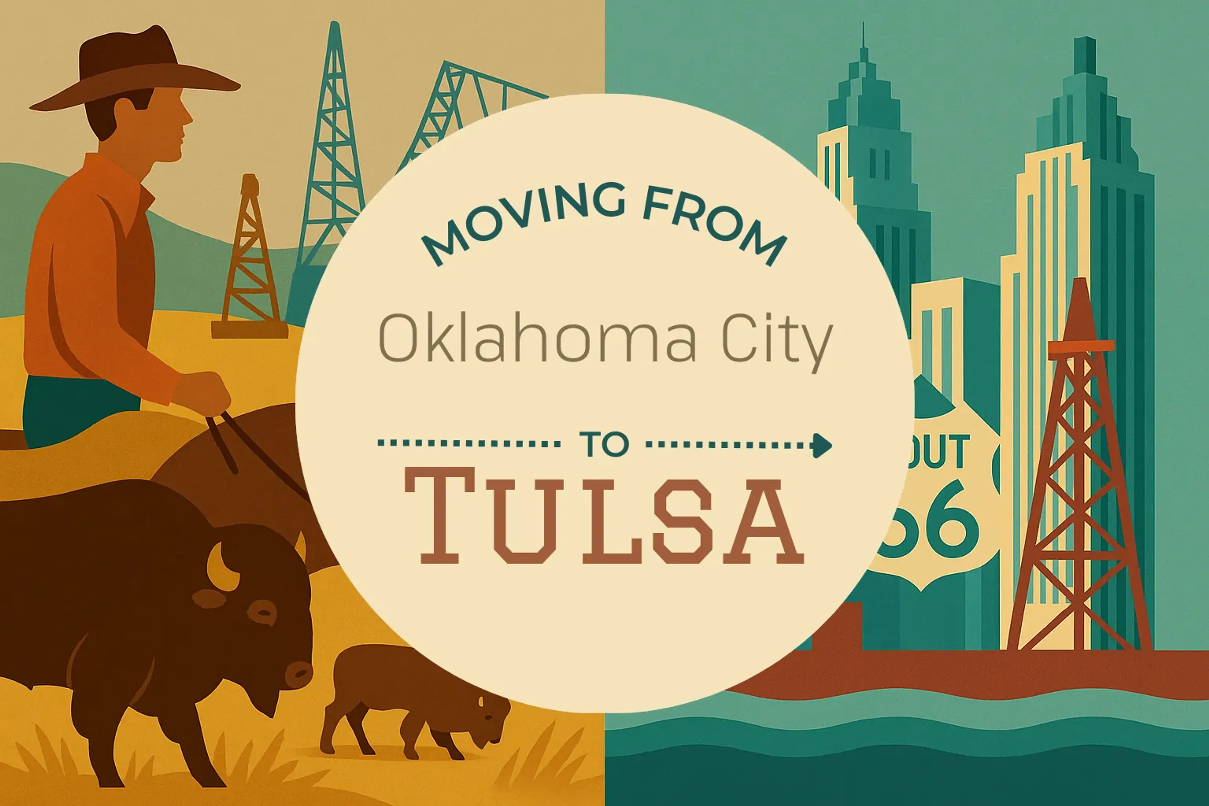Side-by-side comparison of Oklahoma City to Tulsa moving companies