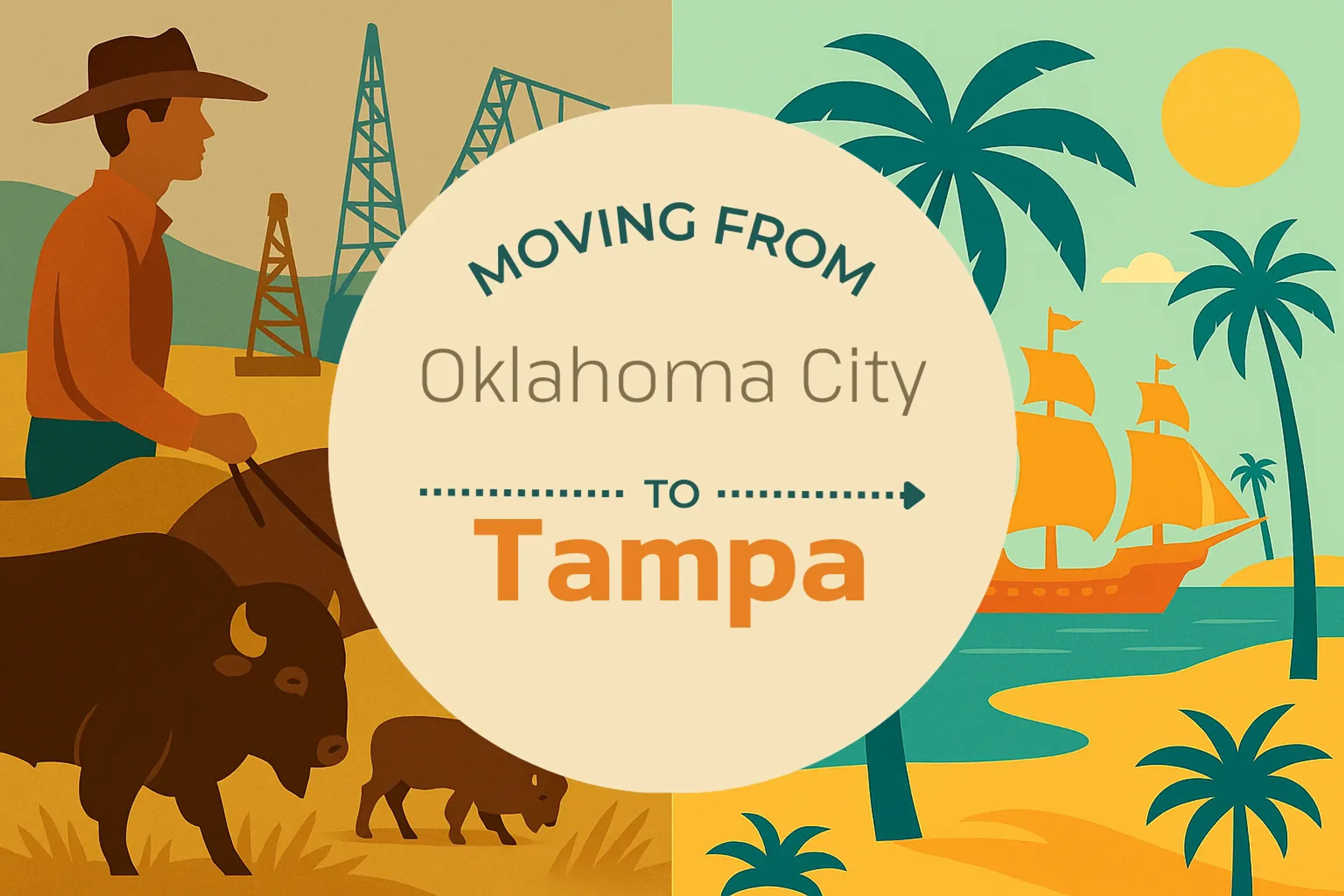 Side-by-side comparison of Oklahoma City to Tampa moving companies