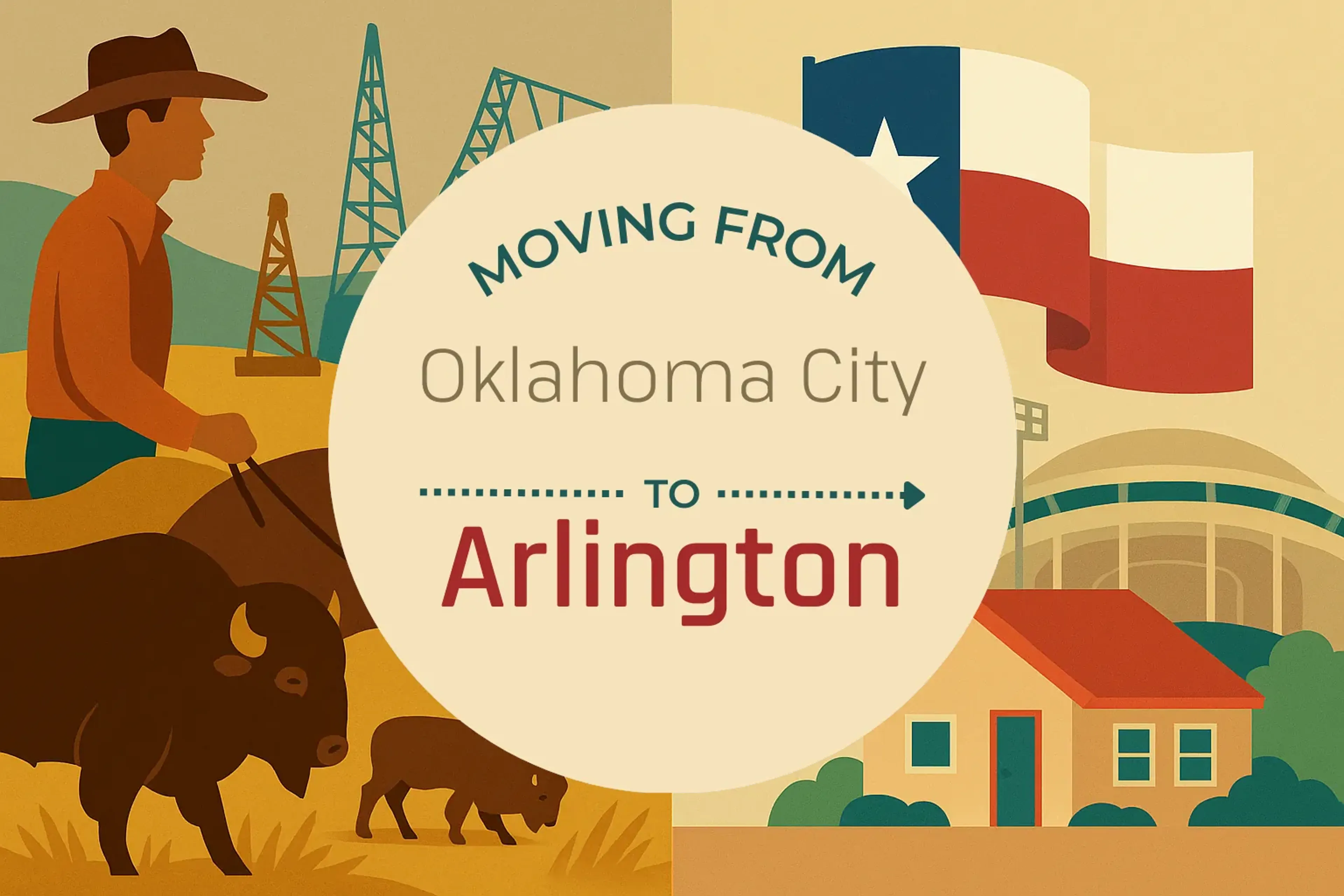 Side-by-side comparison of Oklahoma City to Arlington moving companies