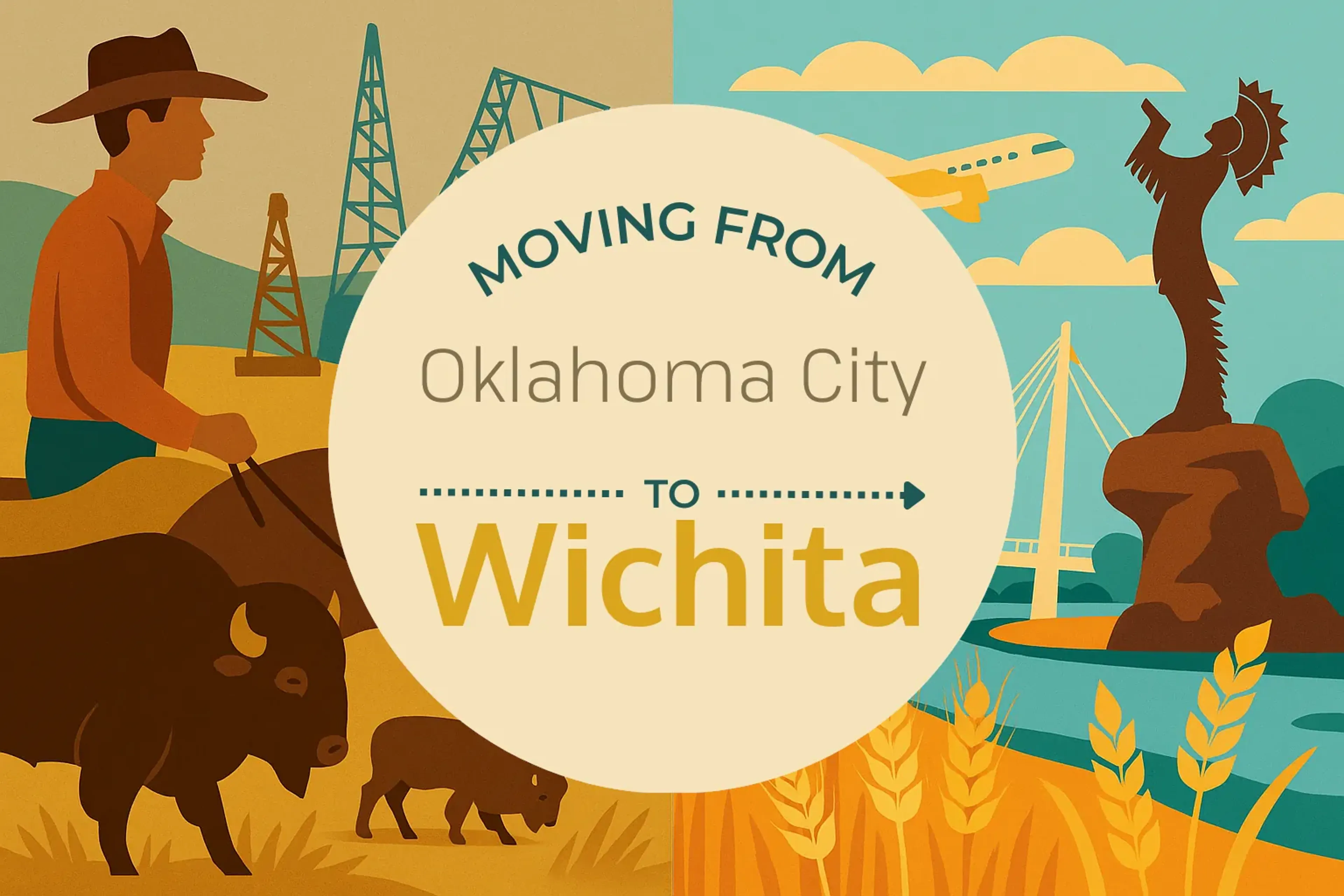 Side-by-side comparison of Oklahoma City to Wichita moving companies