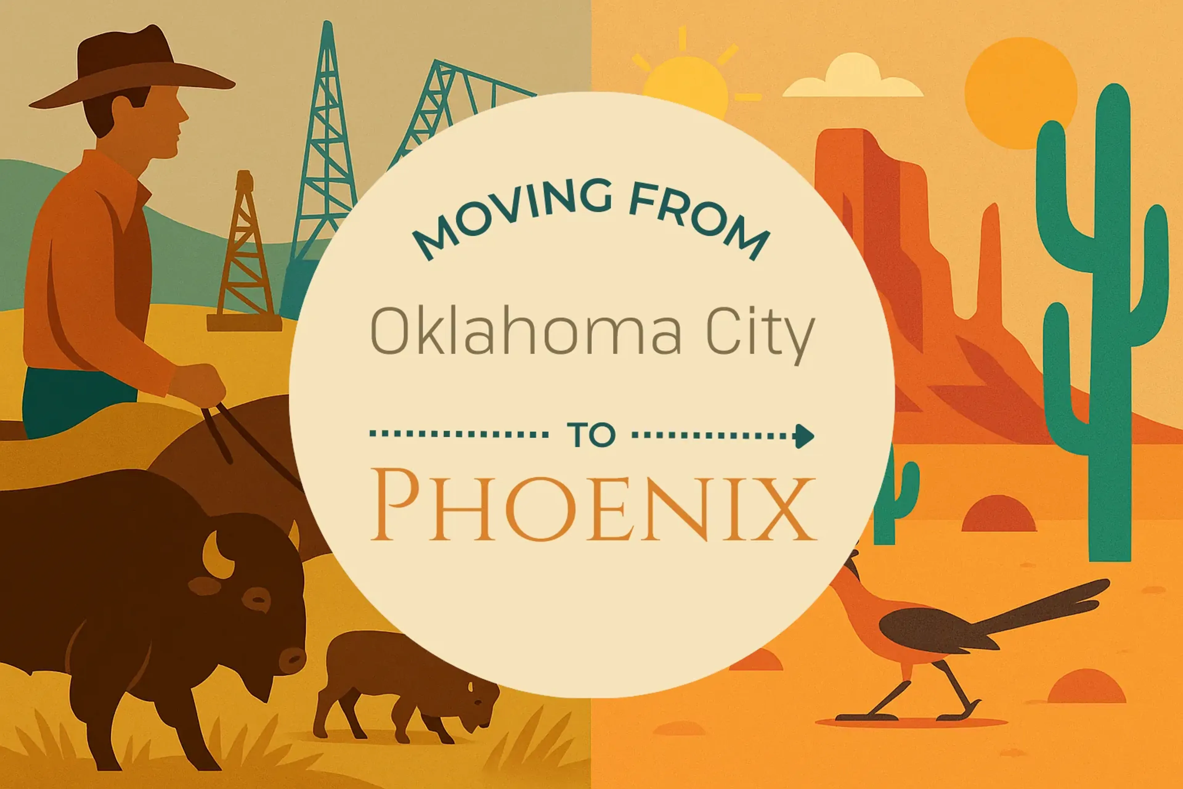 Side-by-side comparison of Oklahoma City to Phoenix moving companies