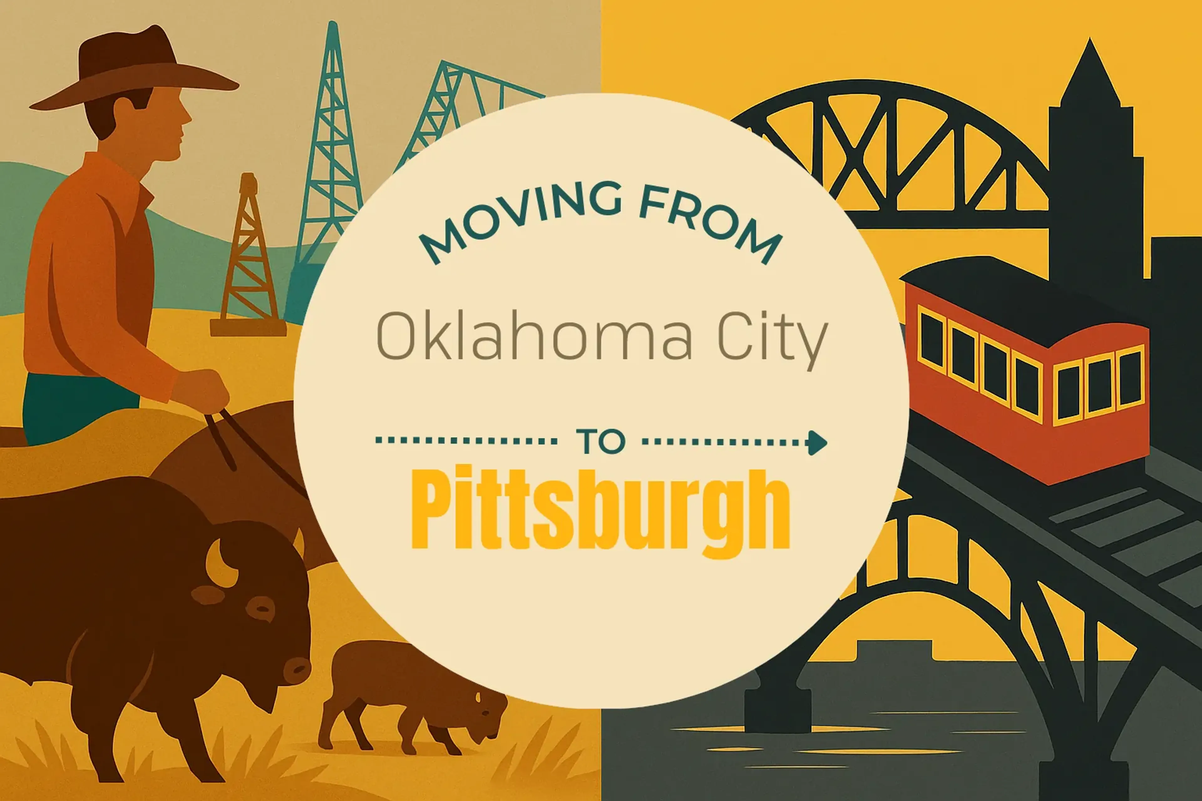 Side-by-side comparison of Oklahoma City to Pittsburgh moving companies