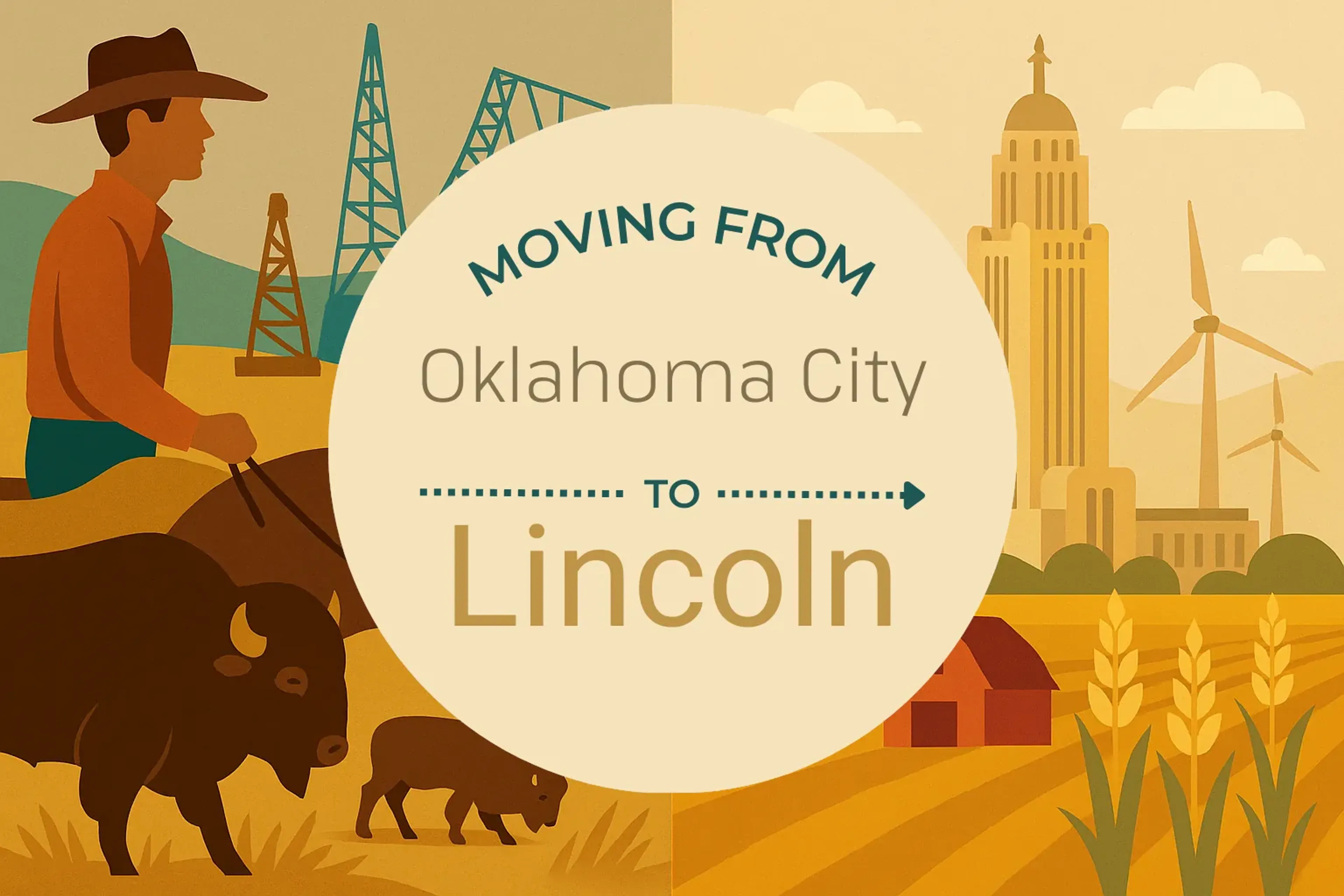 Side-by-side comparison of Oklahoma City to Lincoln moving companies
