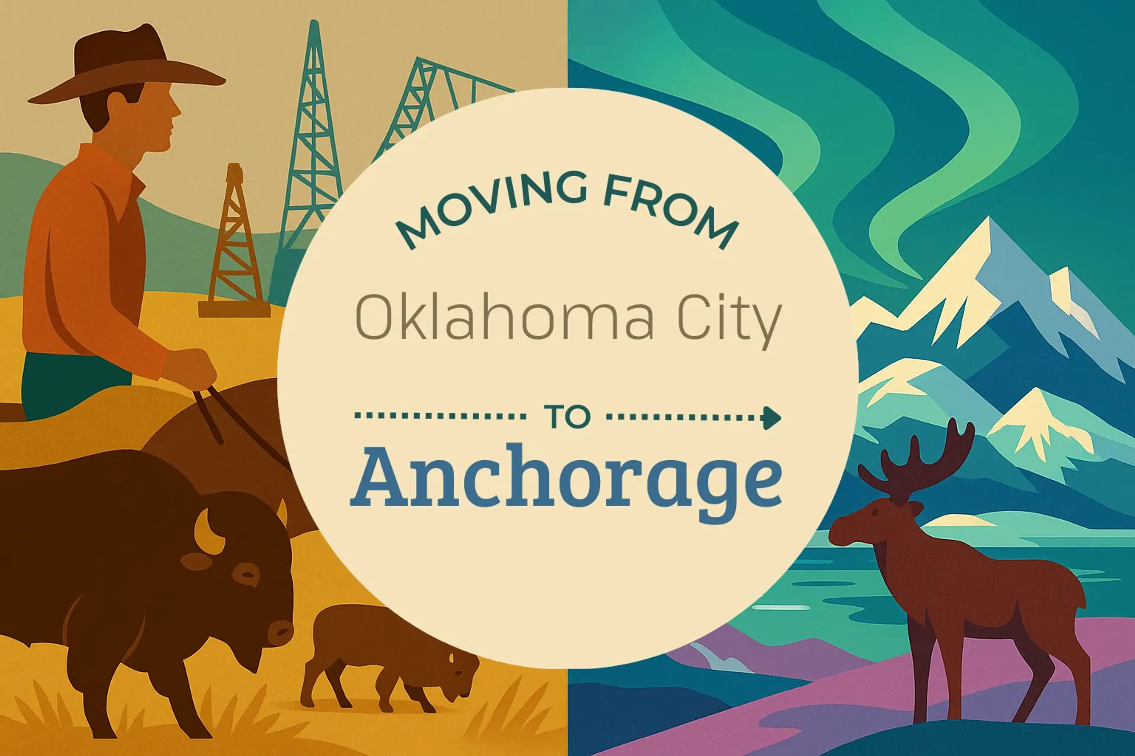 Side-by-side comparison of Oklahoma City to Anchorage moving companies
