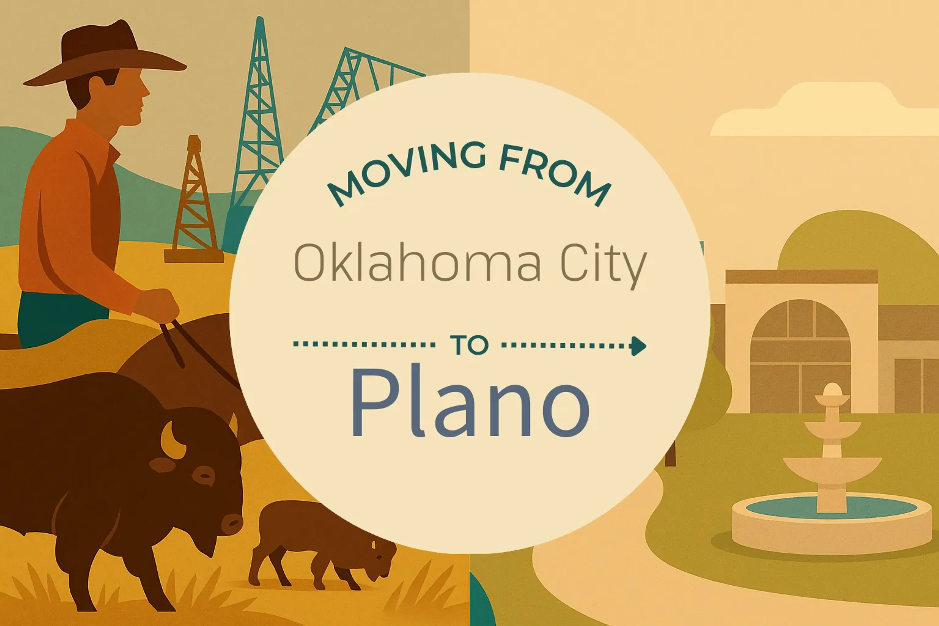 Side-by-side comparison of Oklahoma City to Plano moving companies
