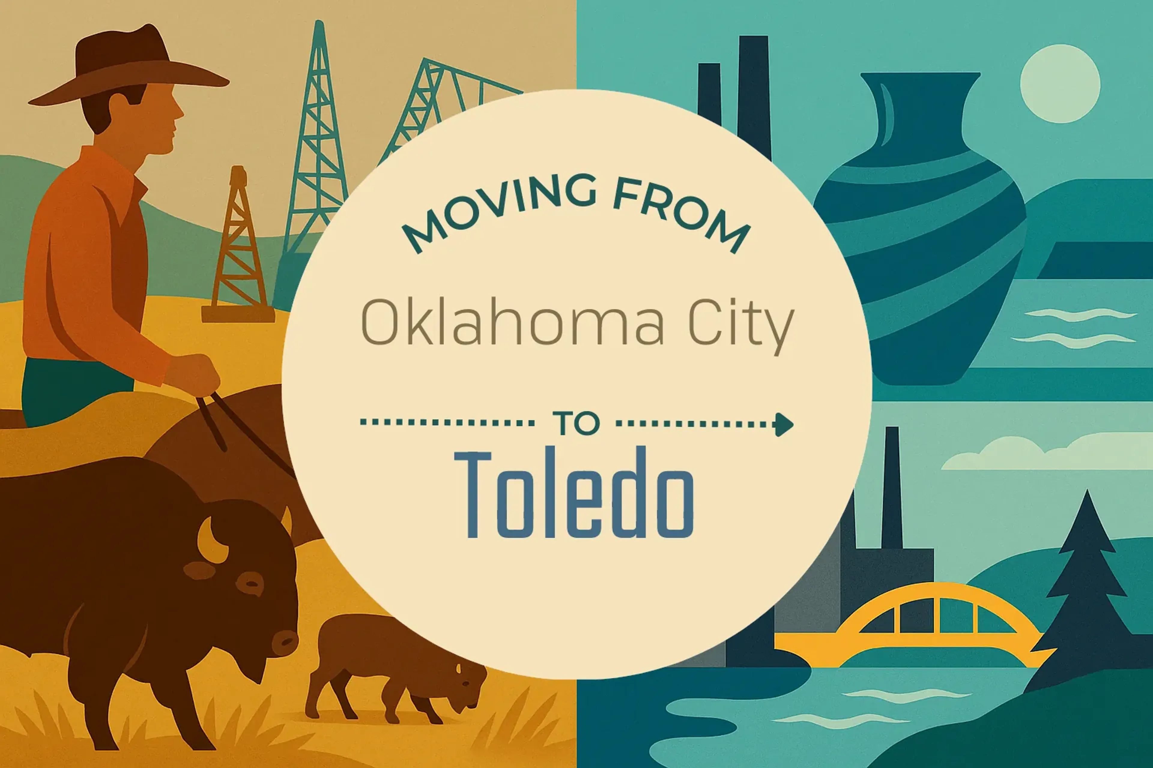 Side-by-side comparison of Oklahoma City to Toledo moving companies
