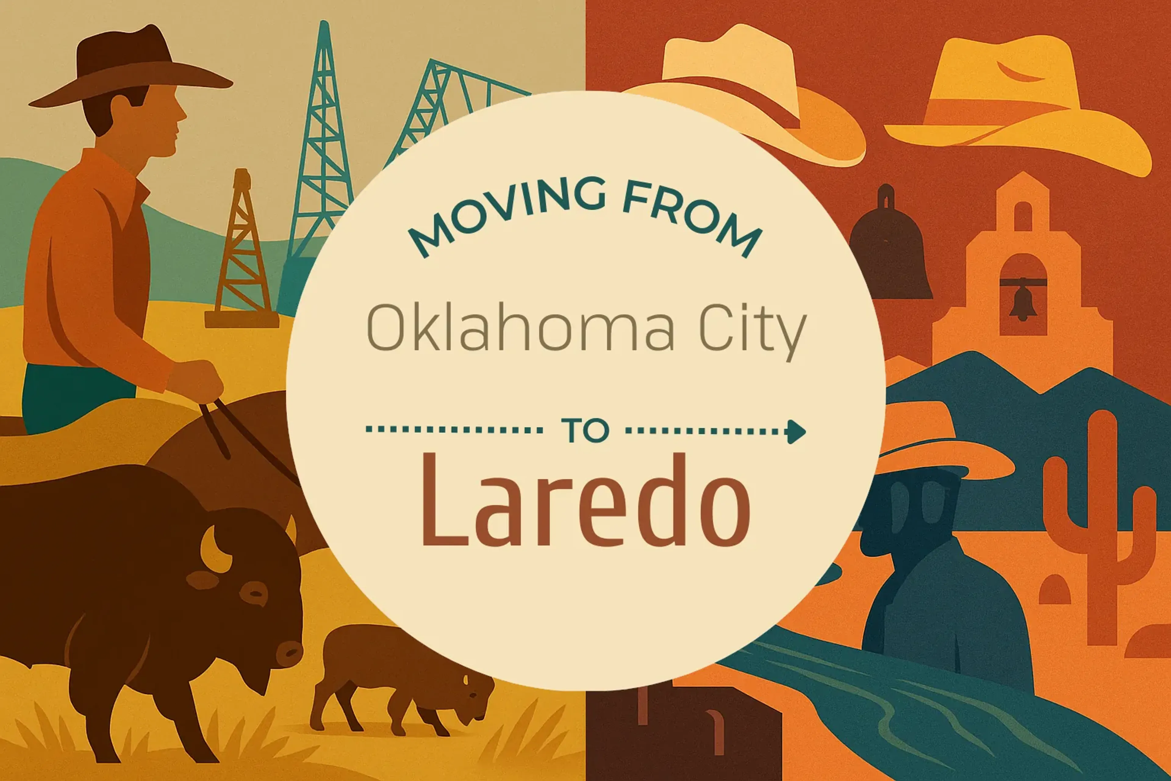 Side-by-side comparison of Oklahoma City to Laredo moving companies