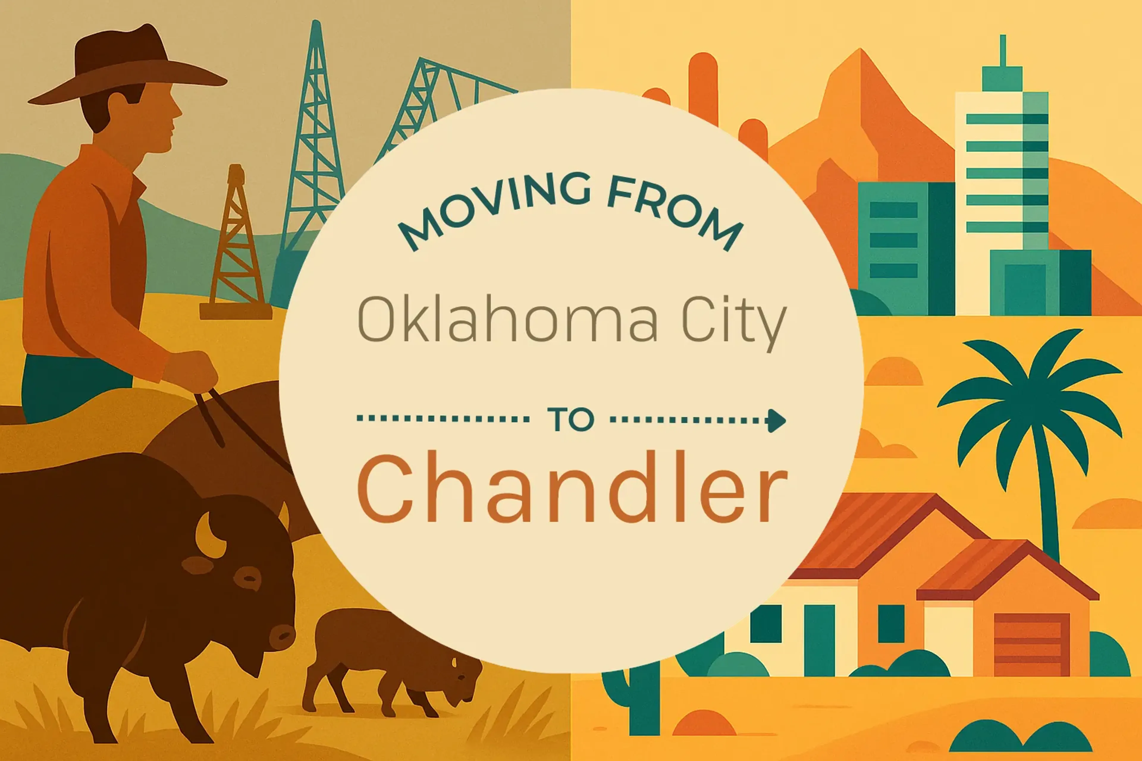 Side-by-side comparison of Oklahoma City to Chandler moving companies