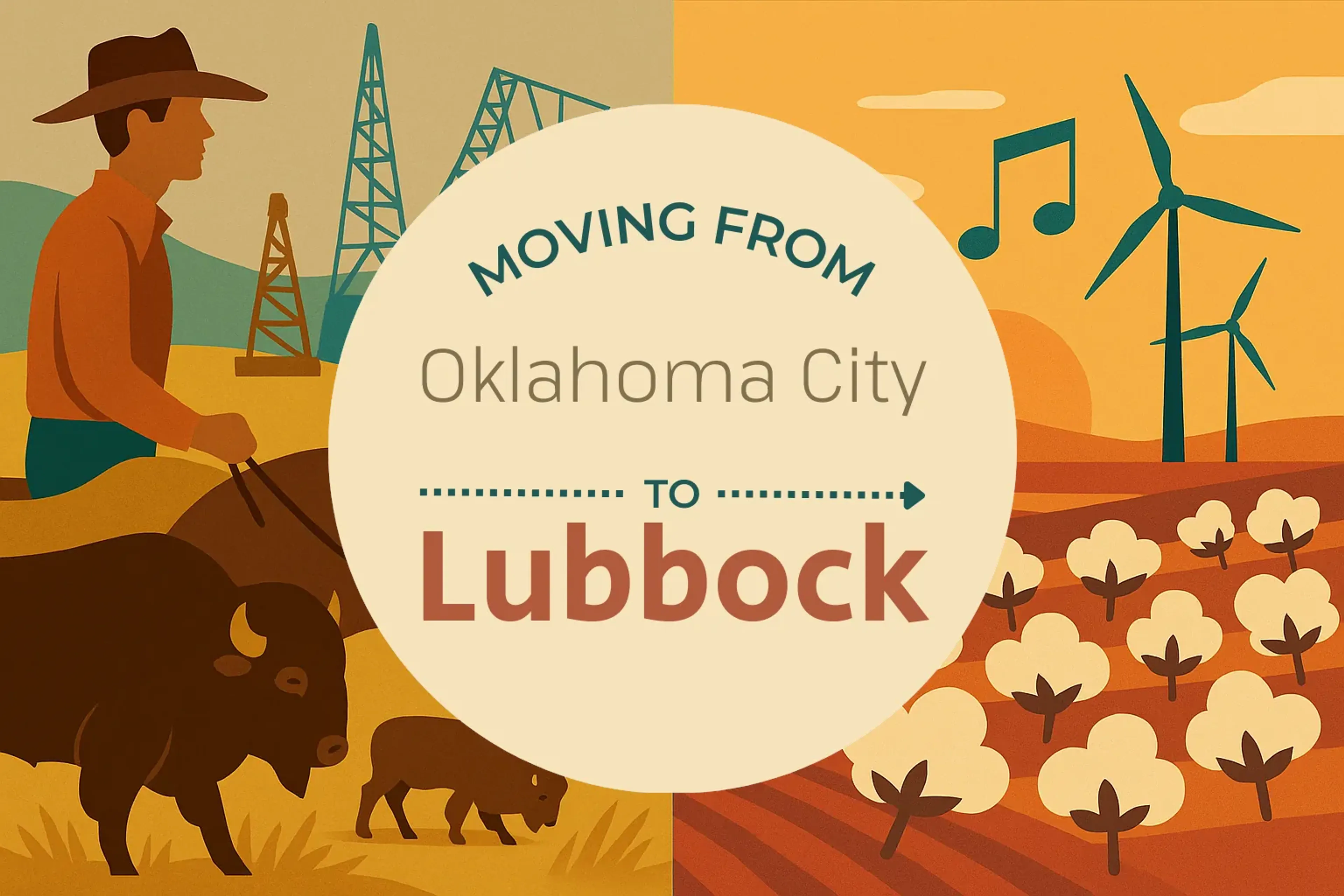 Side-by-side comparison of Oklahoma City to Lubbock moving companies