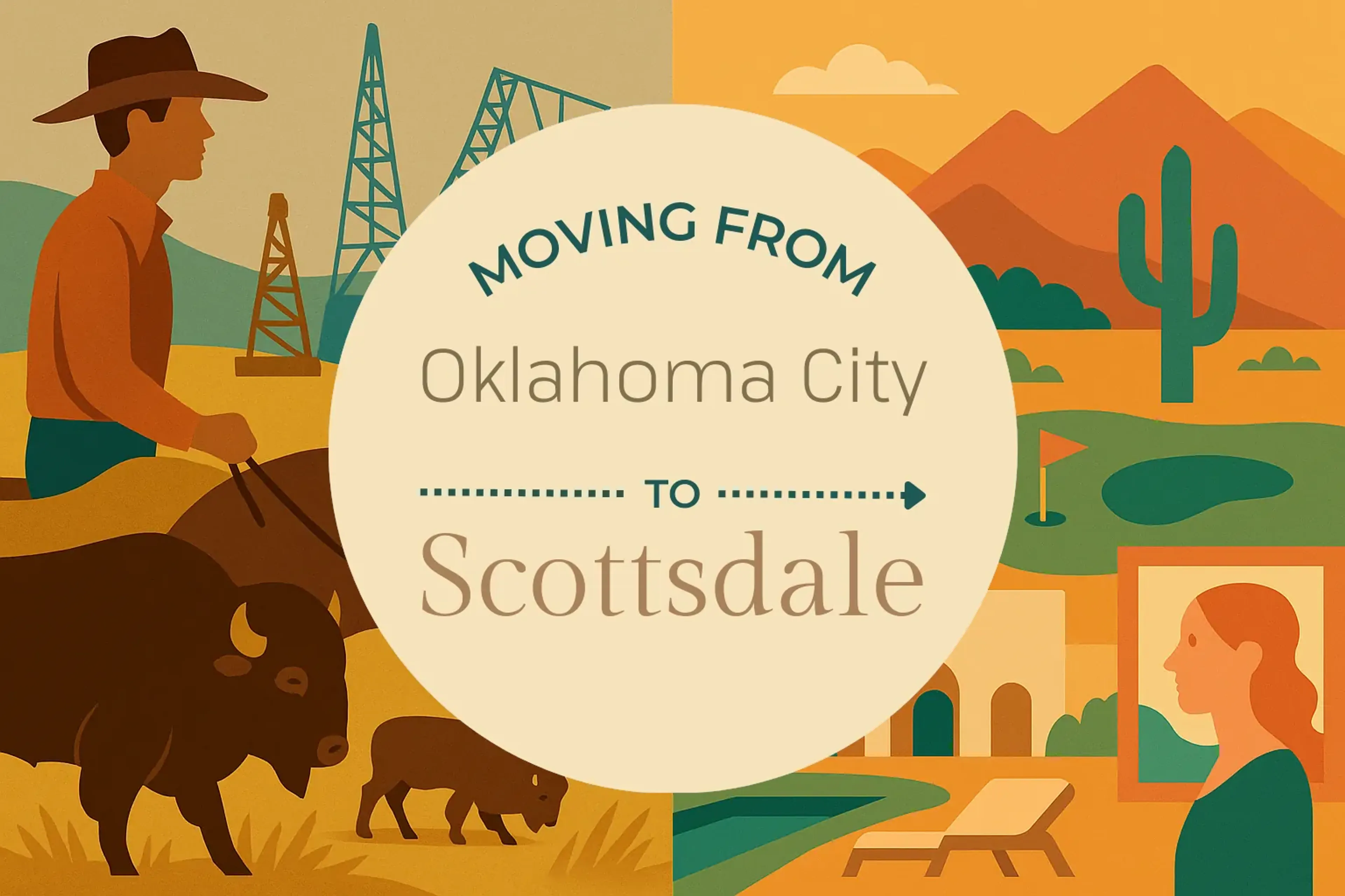 Side-by-side comparison of Oklahoma City to Scottsdale moving companies