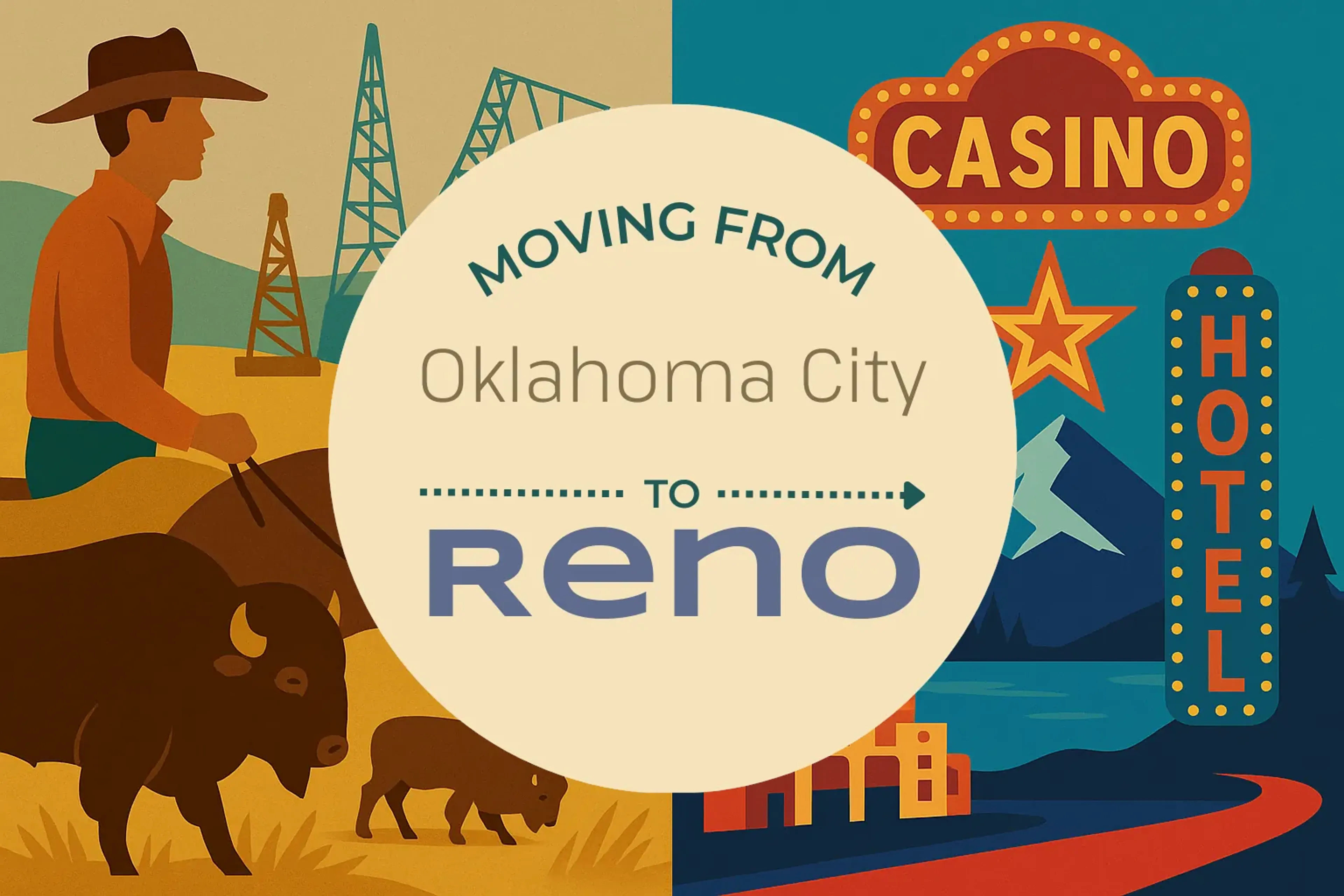 Side-by-side comparison of Oklahoma City to Reno moving companies