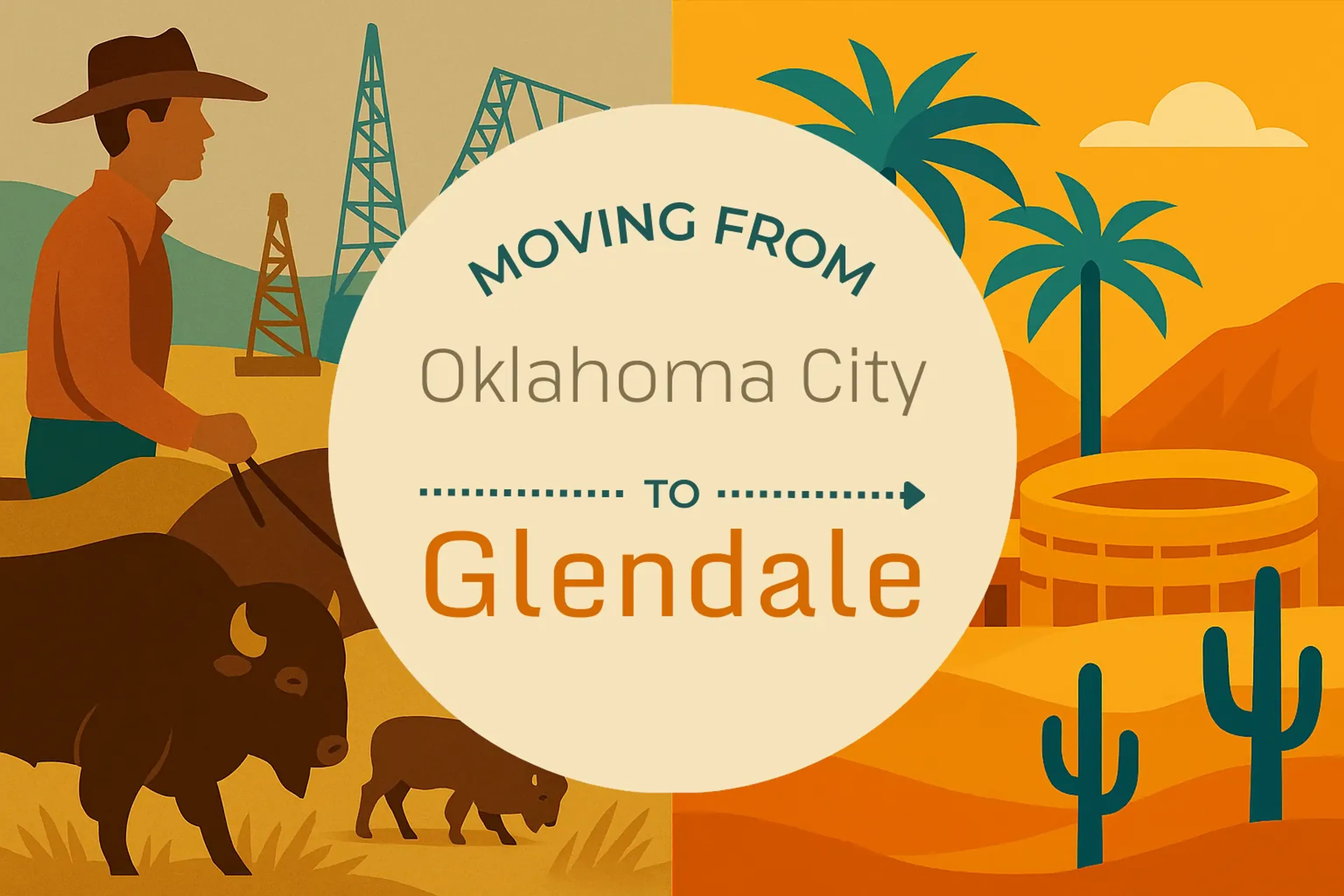Side-by-side comparison of Oklahoma City to Glendale moving companies