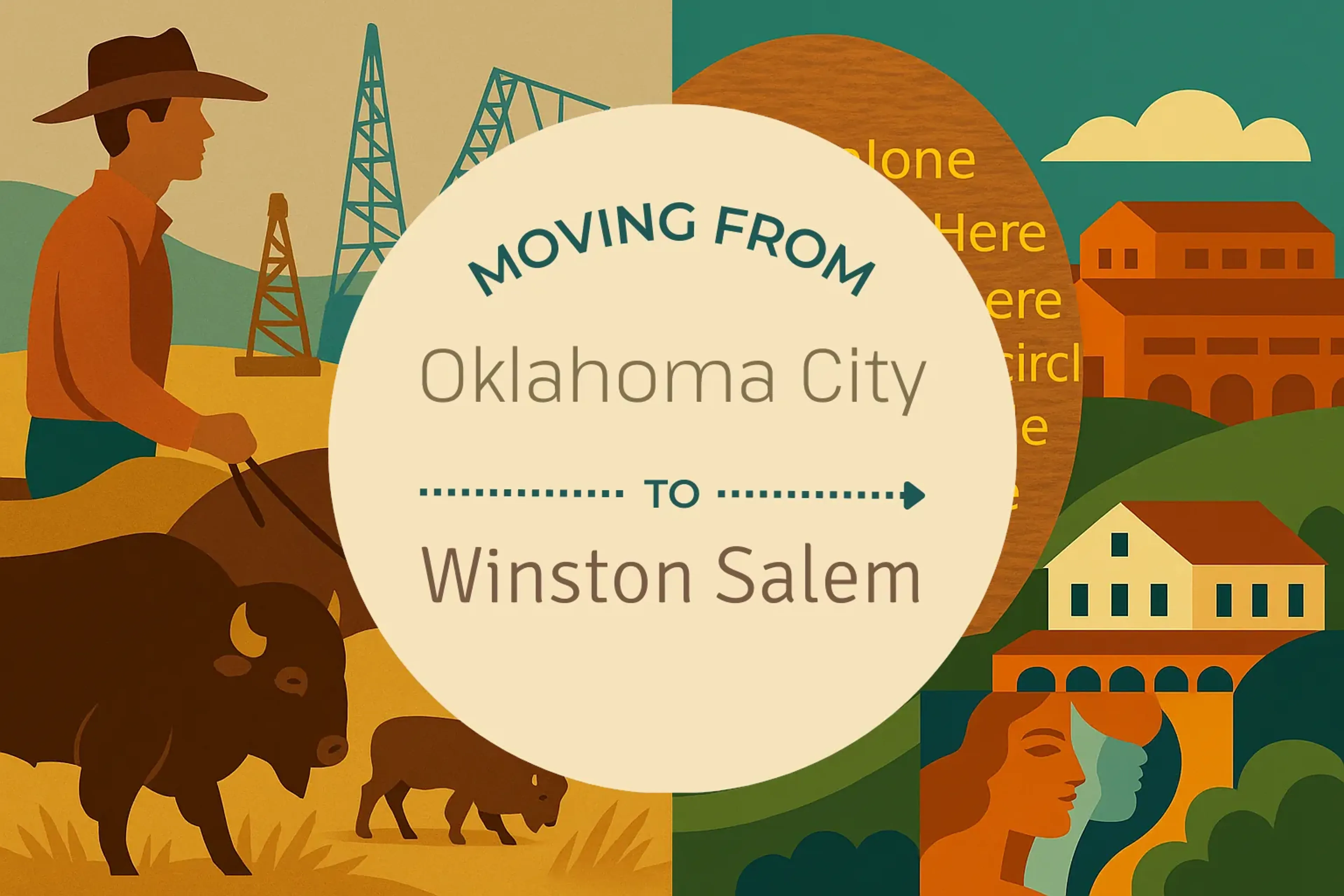 Side-by-side comparison of Oklahoma City to Winston Salem moving companies