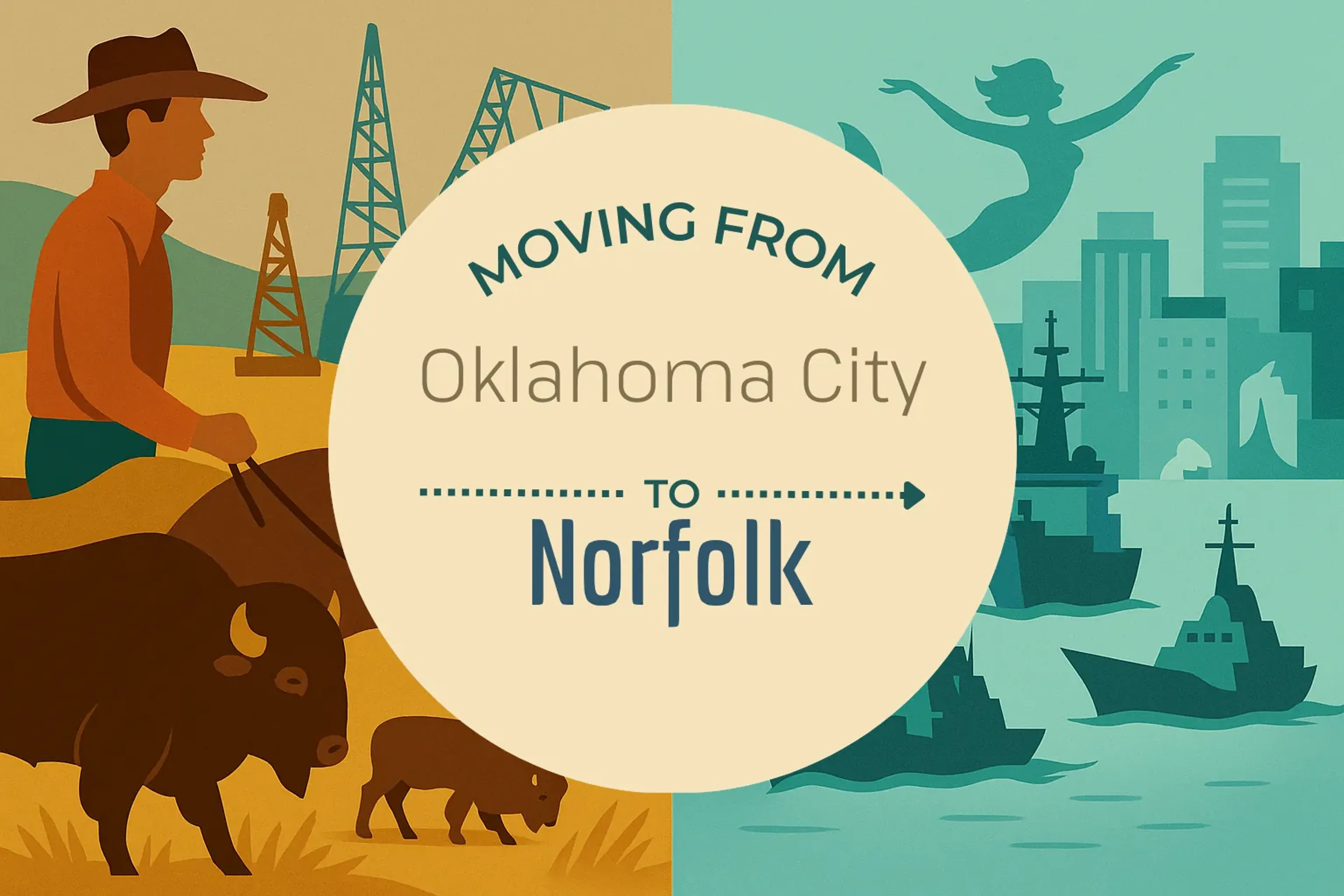 Side-by-side comparison of Oklahoma City to Norfolk moving companies