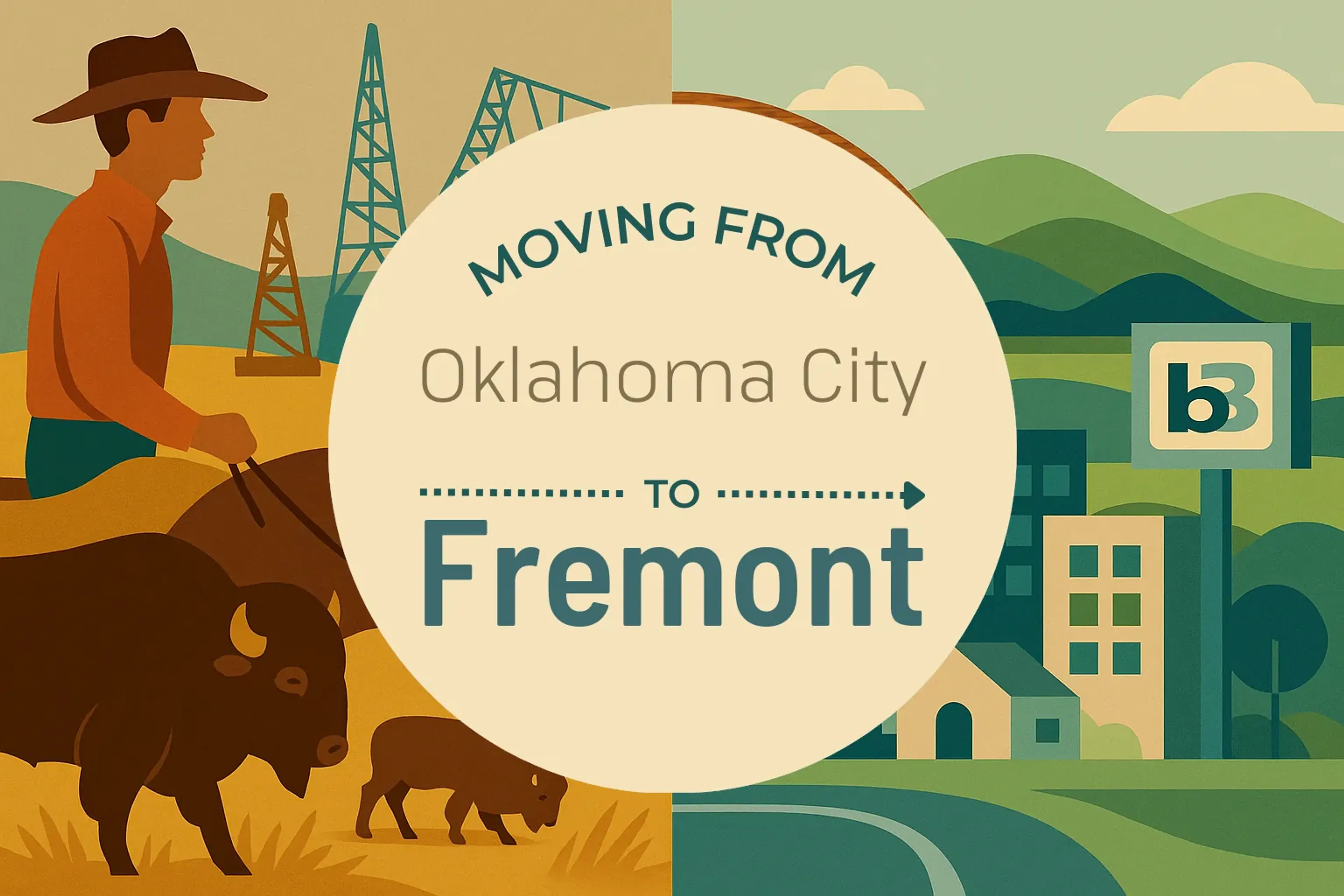 Side-by-side comparison of Oklahoma City to Fremont moving companies