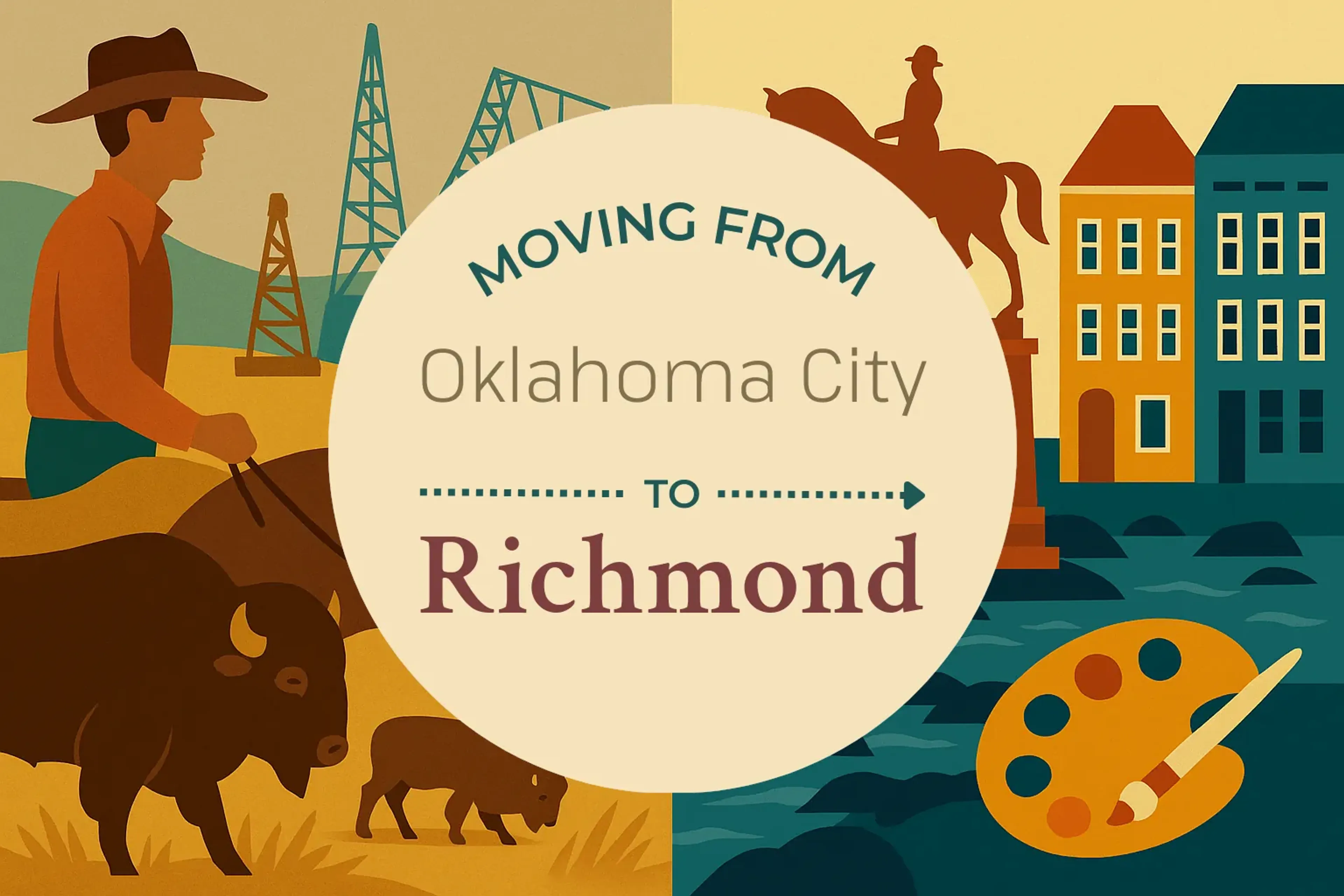Side-by-side comparison of Oklahoma City to Richmond moving companies