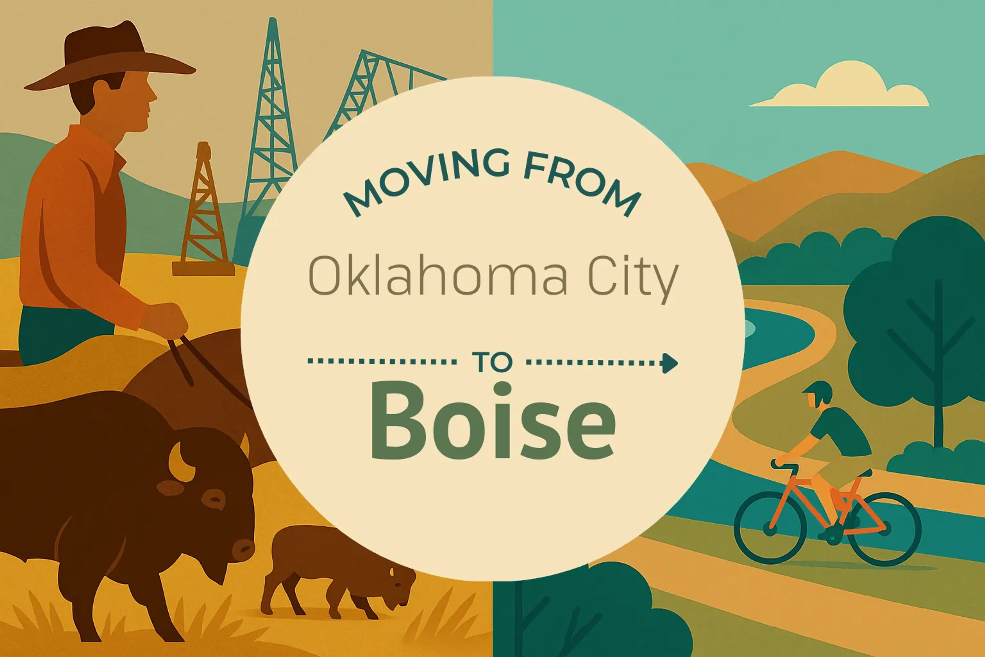 Side-by-side comparison of Oklahoma City to Boise moving companies