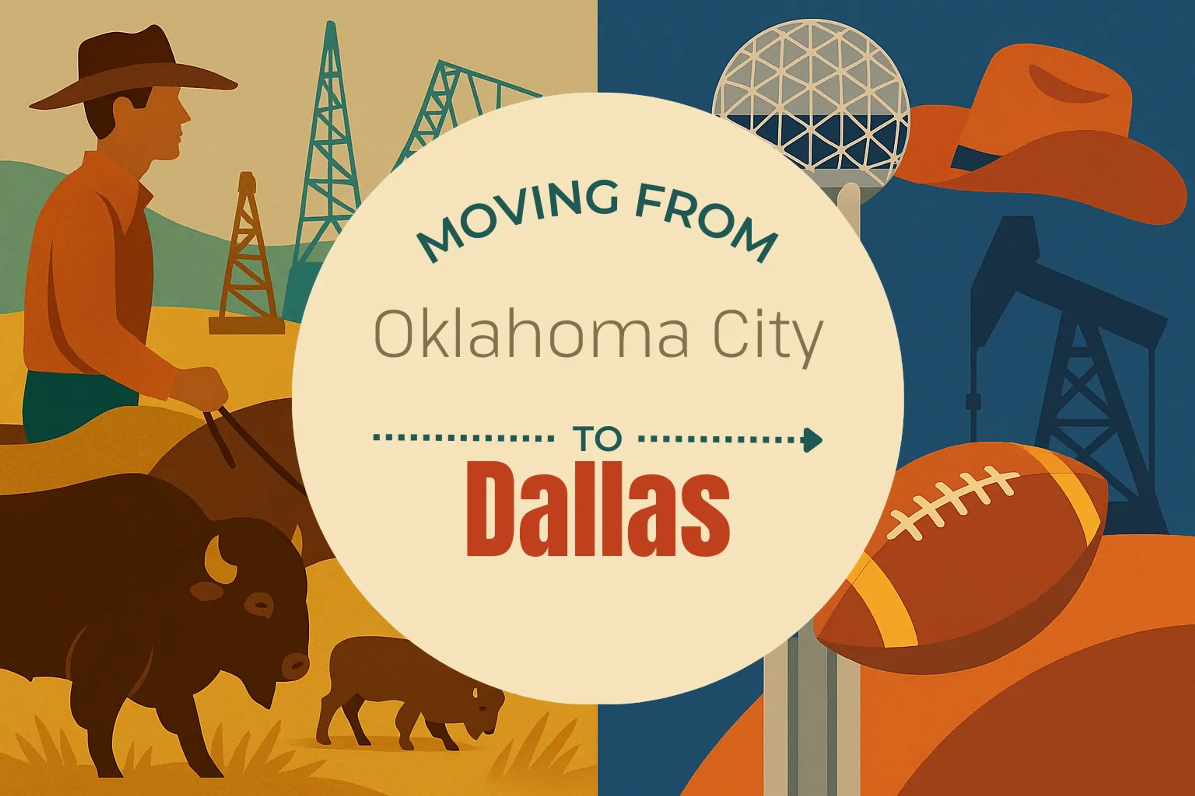 Side-by-side comparison of Oklahoma City to Dallas moving companies