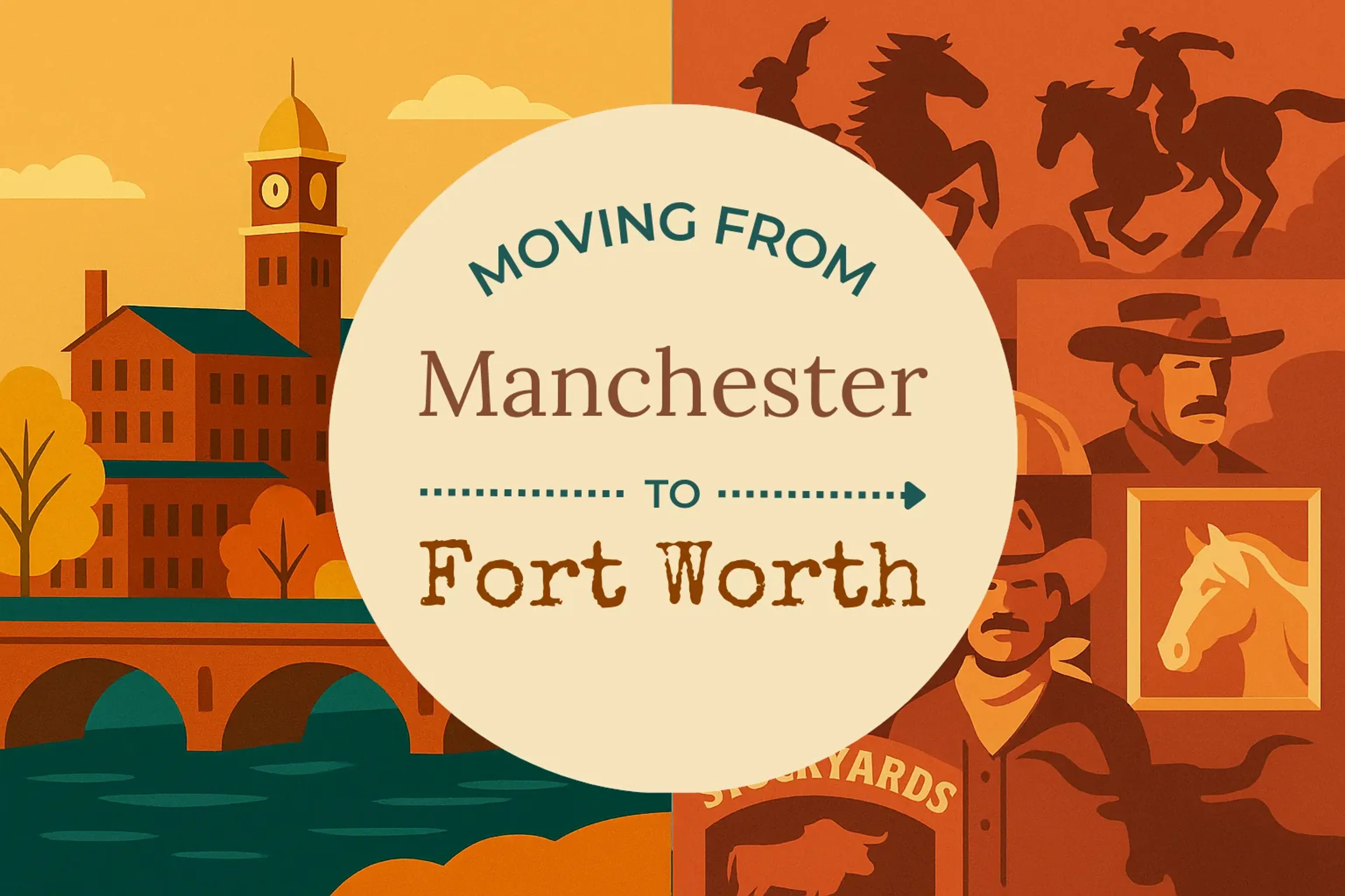 Side-by-side comparison of Manchester to Fort Worth moving companies