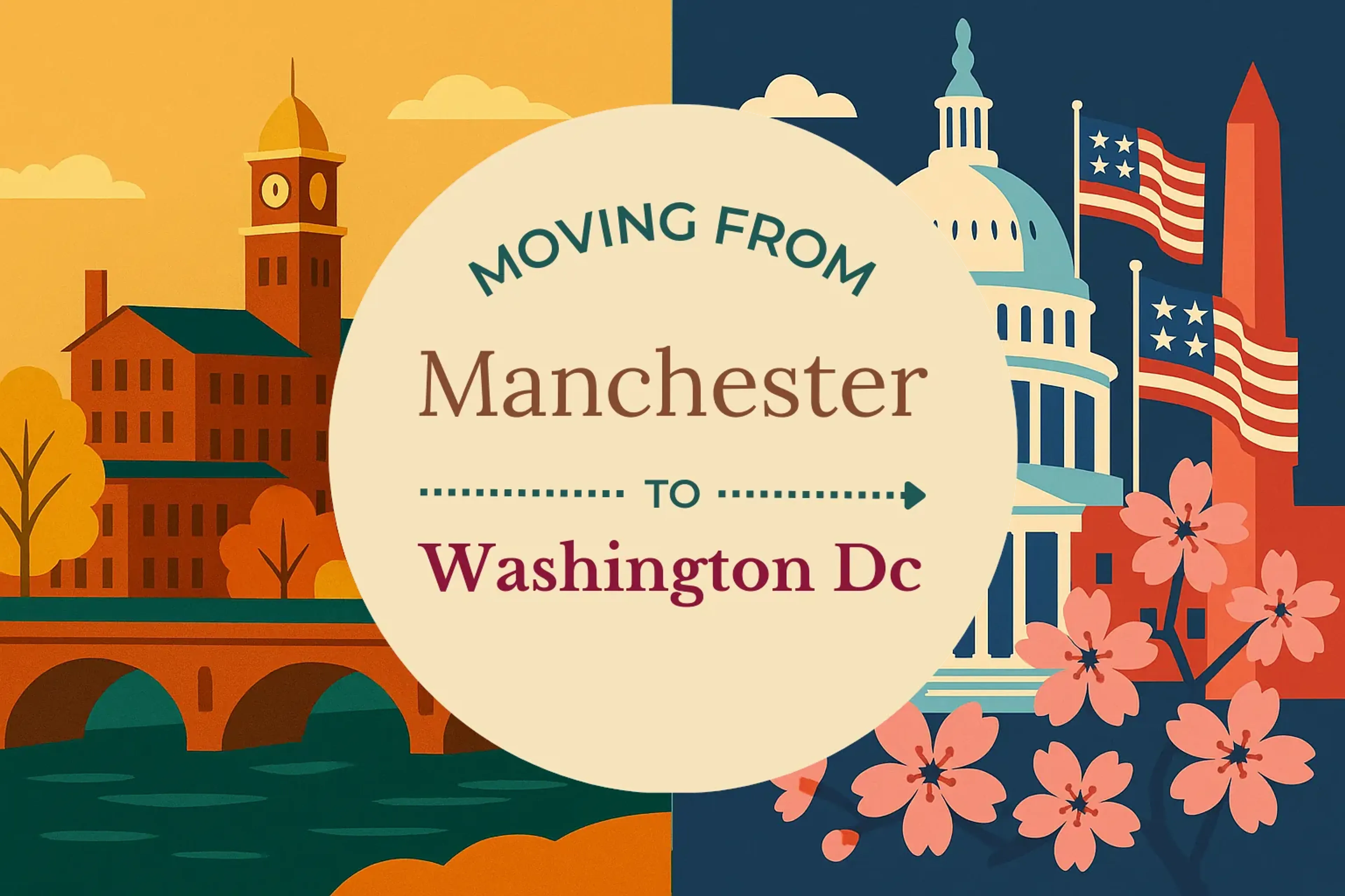 Side-by-side comparison of Manchester to Washington DC moving companies