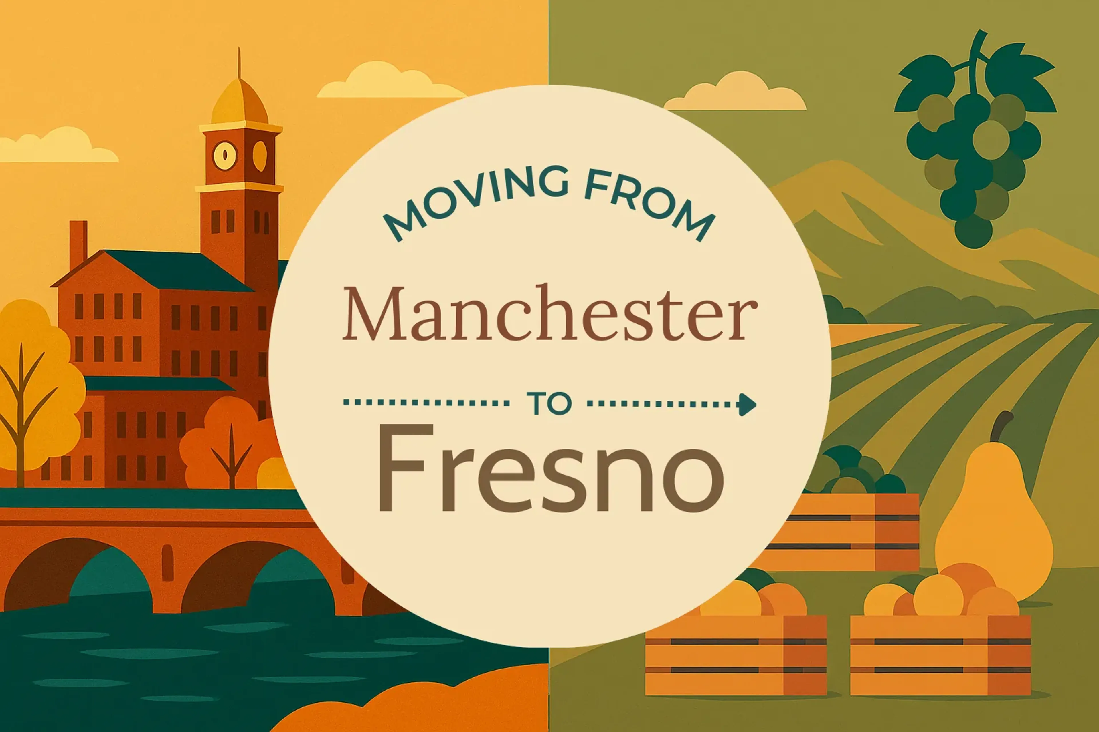 Side-by-side comparison of Manchester to Fresno moving companies