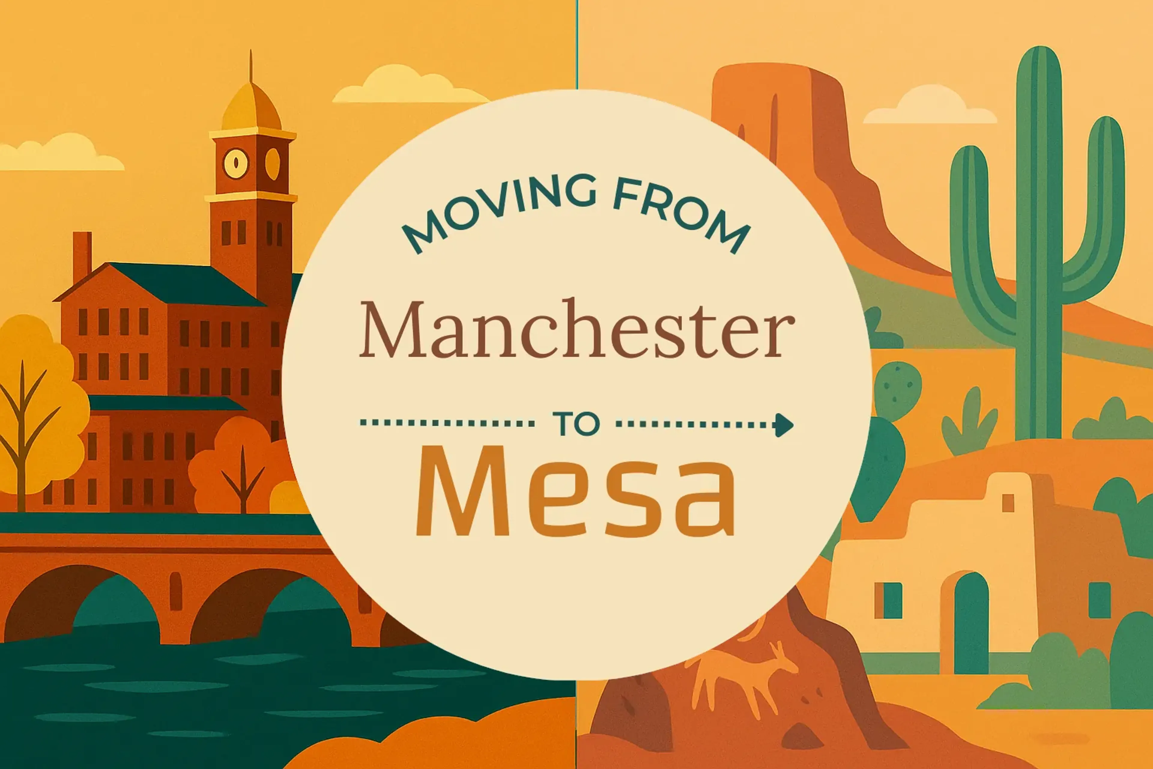 Side-by-side comparison of Manchester to Mesa moving companies