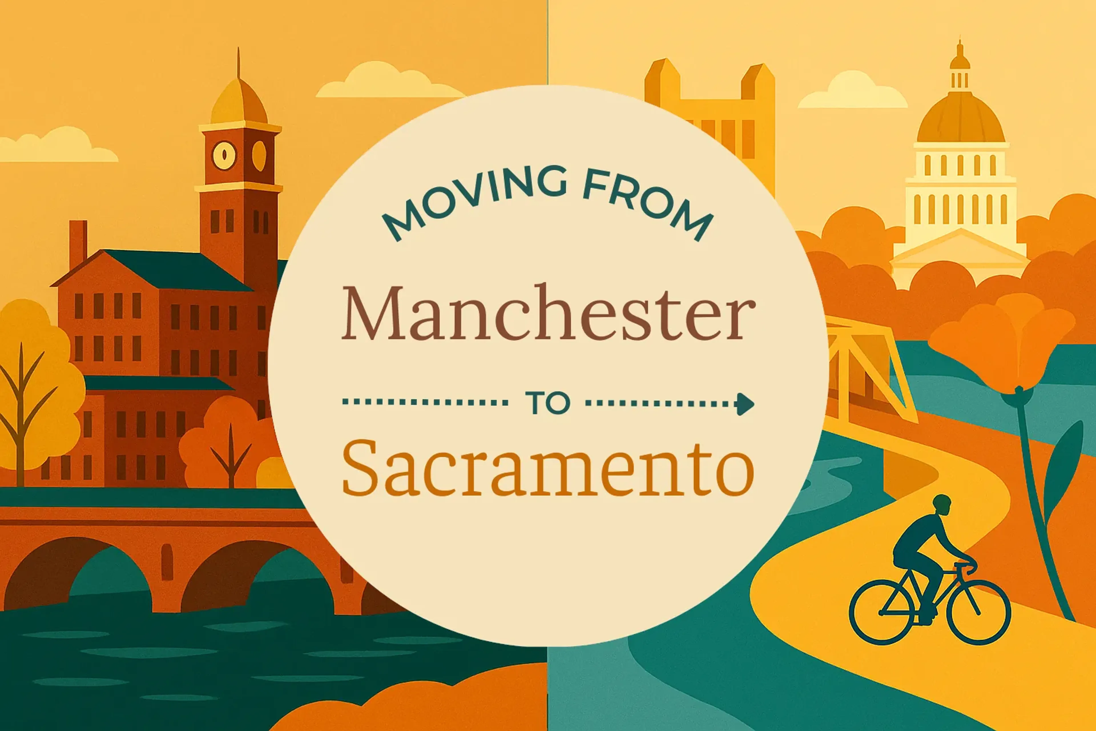 Side-by-side comparison of Manchester to Sacramento moving companies