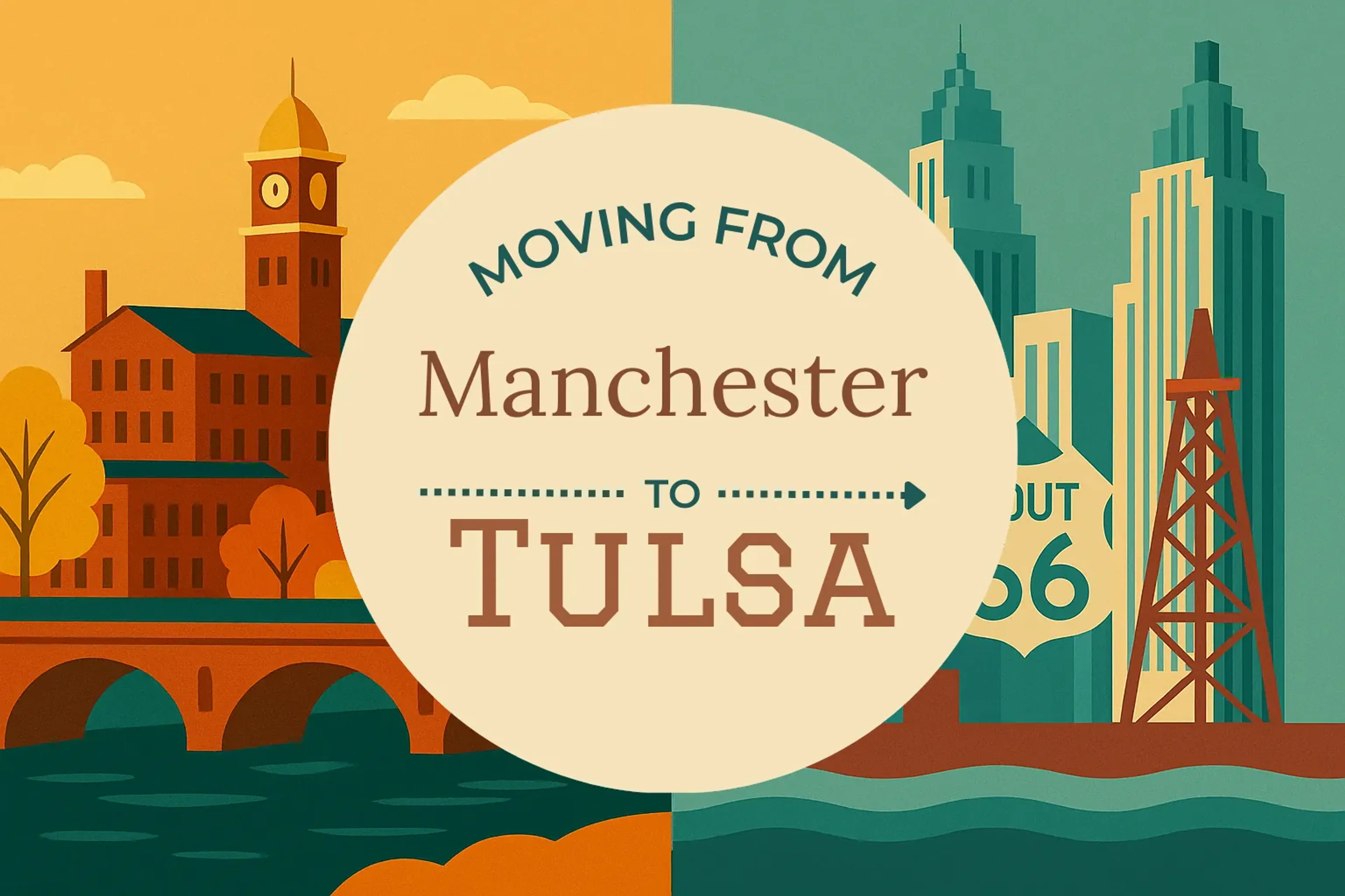 Side-by-side comparison of Manchester to Tulsa moving companies