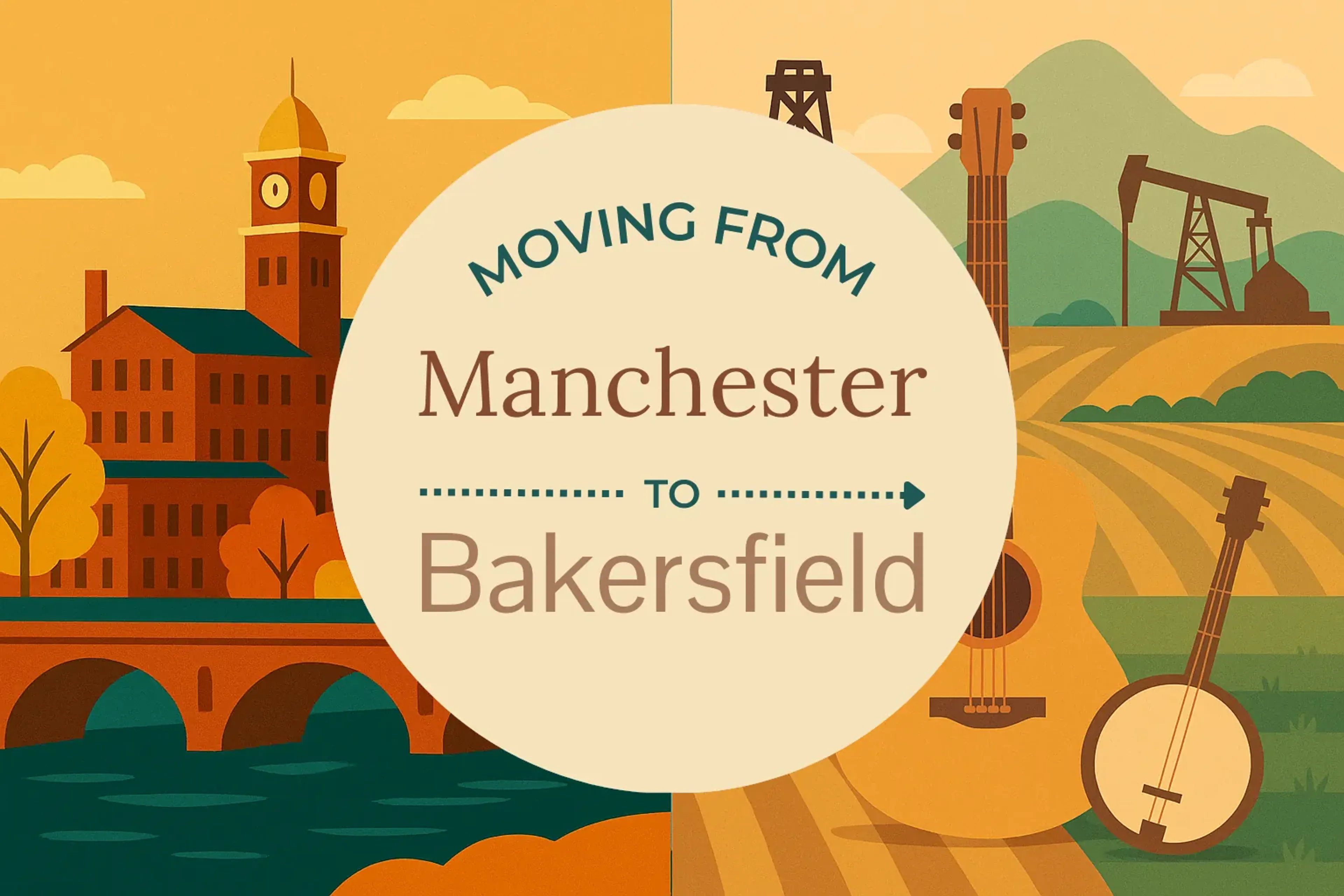 Side-by-side comparison of Manchester to Bakersfield moving companies