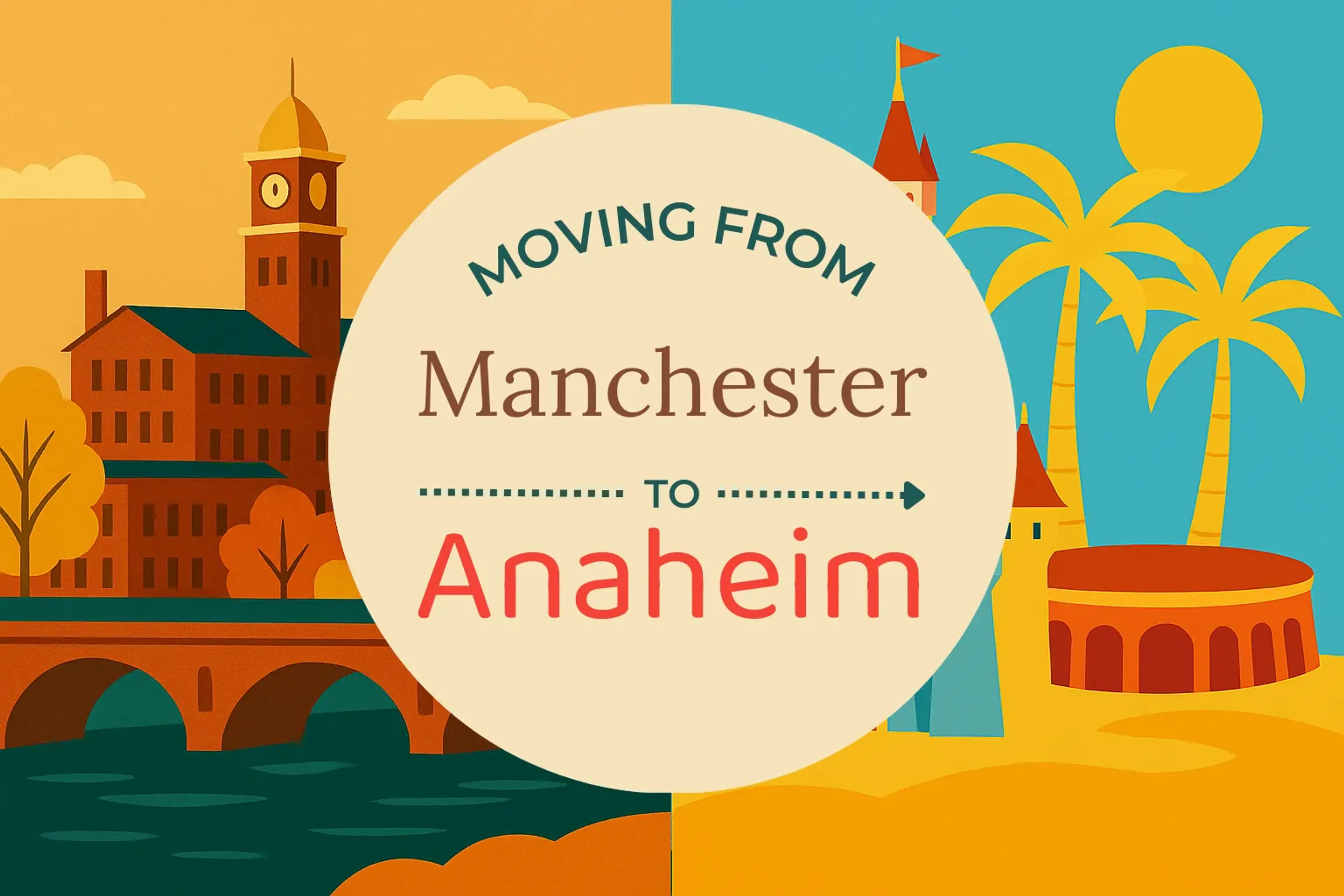 Side-by-side comparison of Manchester to Anaheim moving companies
