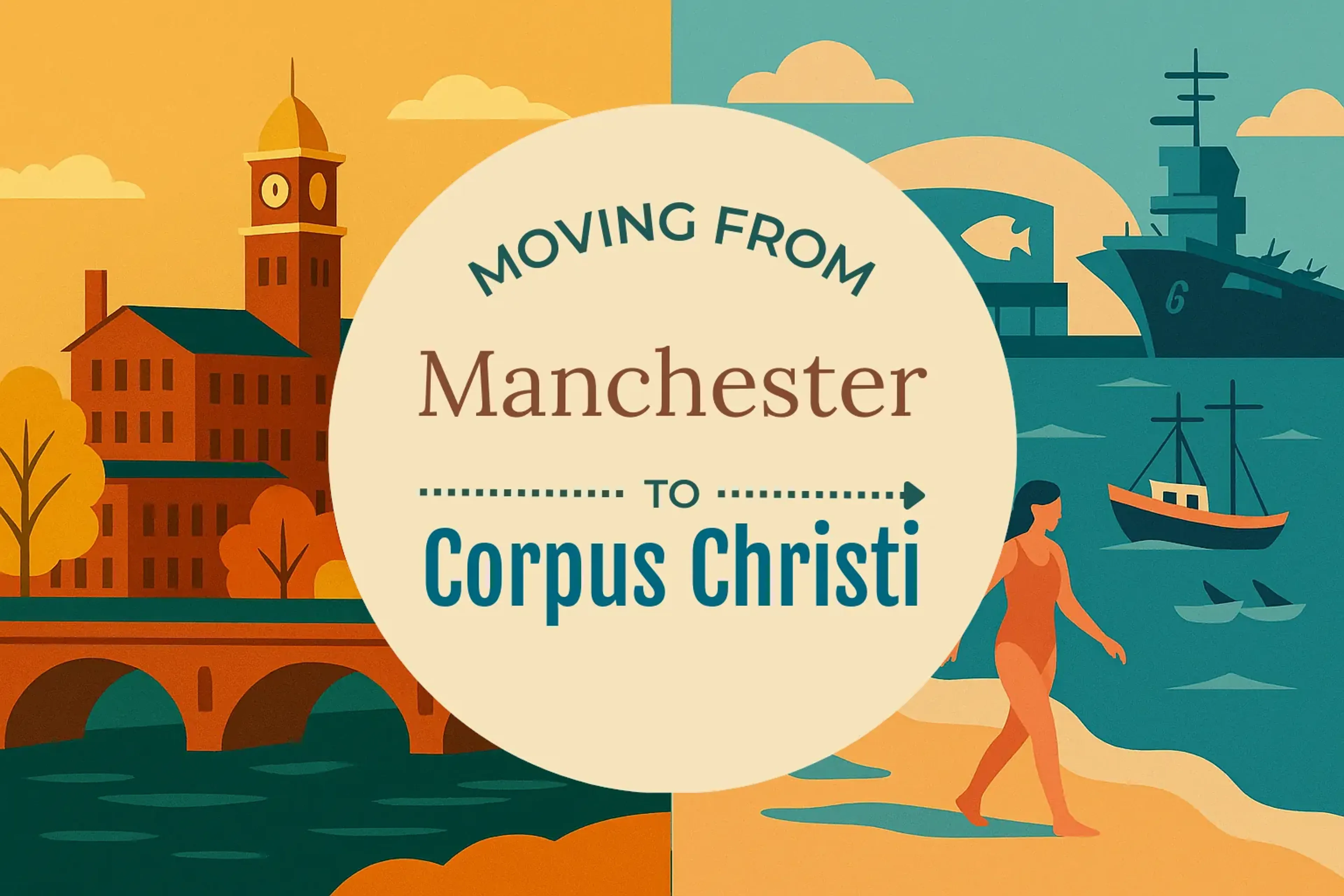 Side-by-side comparison of Manchester to Corpus Christi moving companies