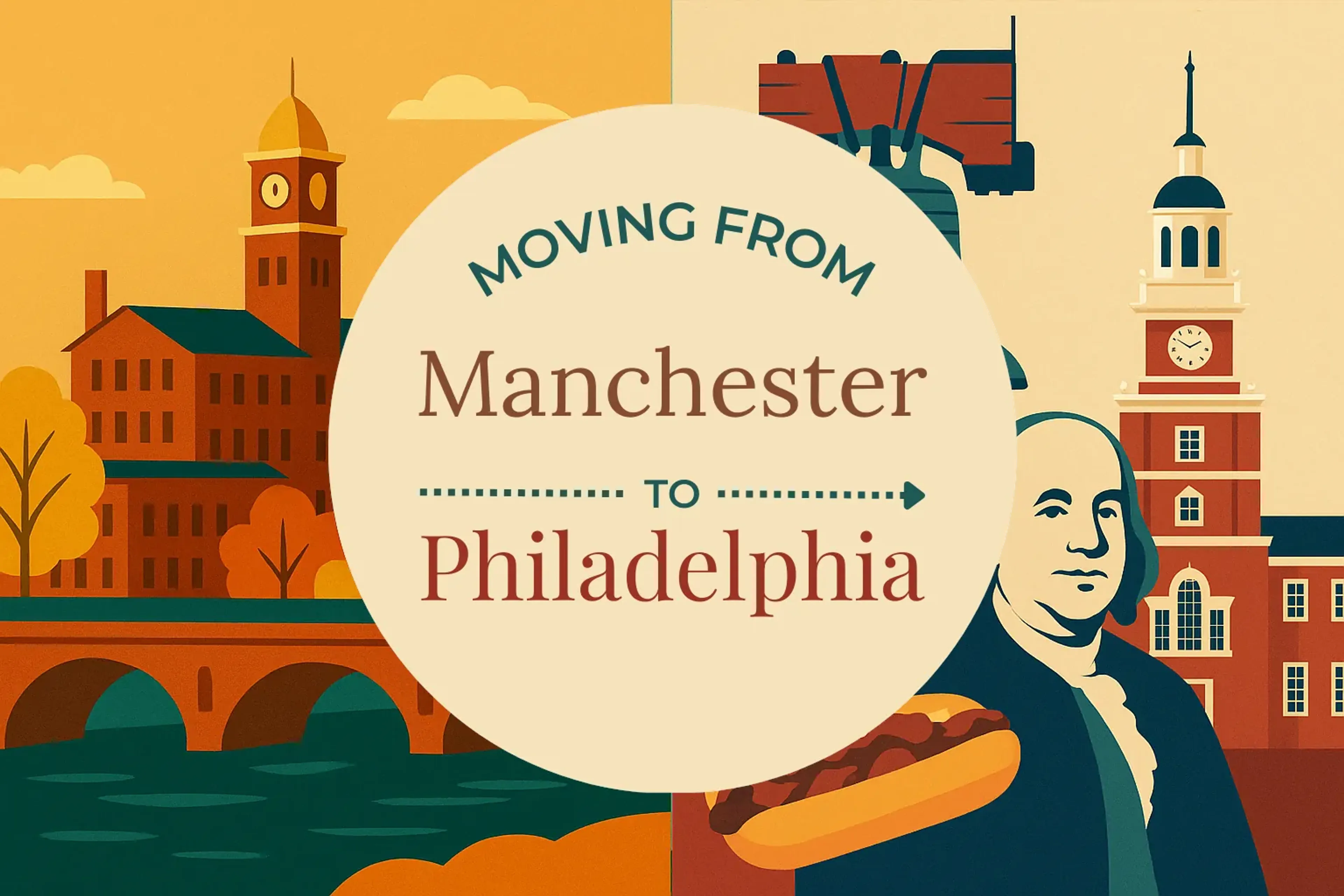 Side-by-side comparison of Manchester to Philadelphia moving companies