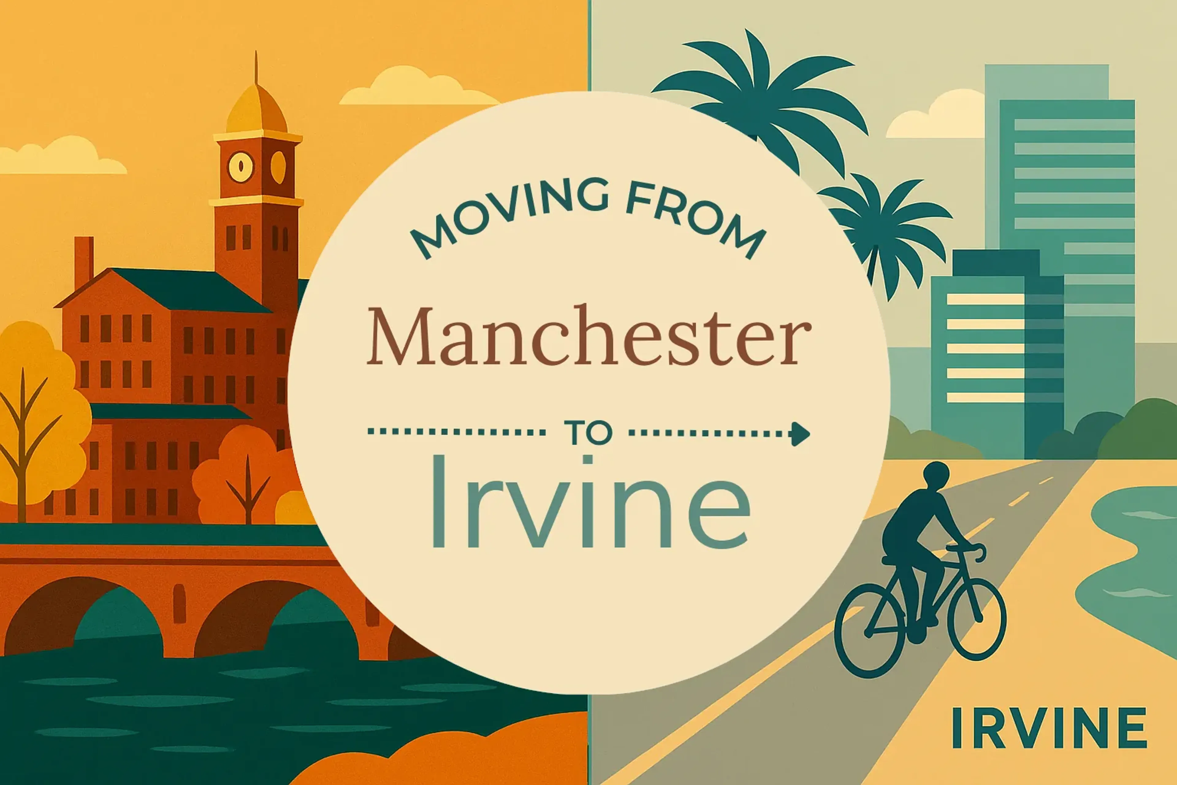 Side-by-side comparison of Manchester to Irvine moving companies