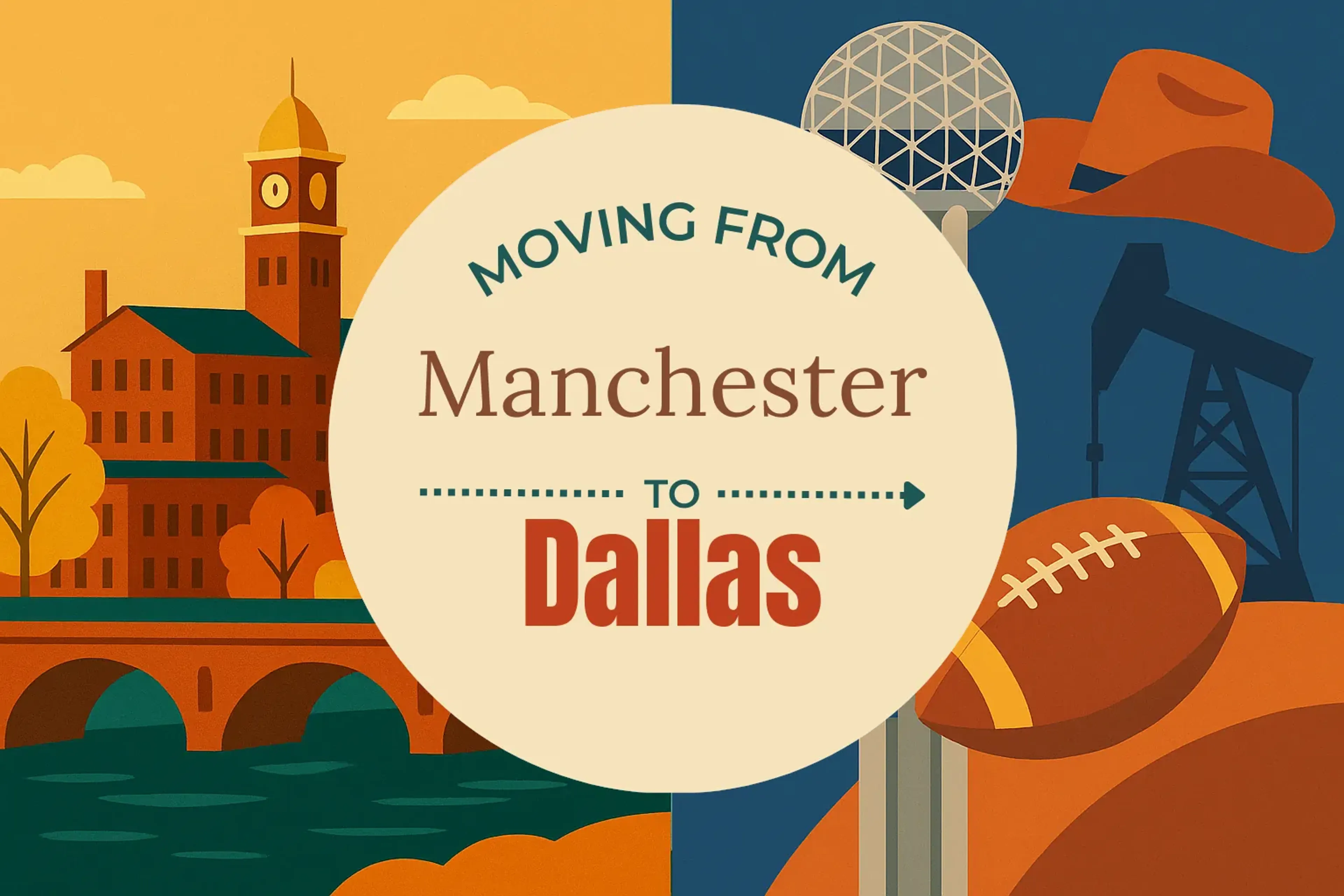 Side-by-side comparison of Manchester to Dallas moving companies