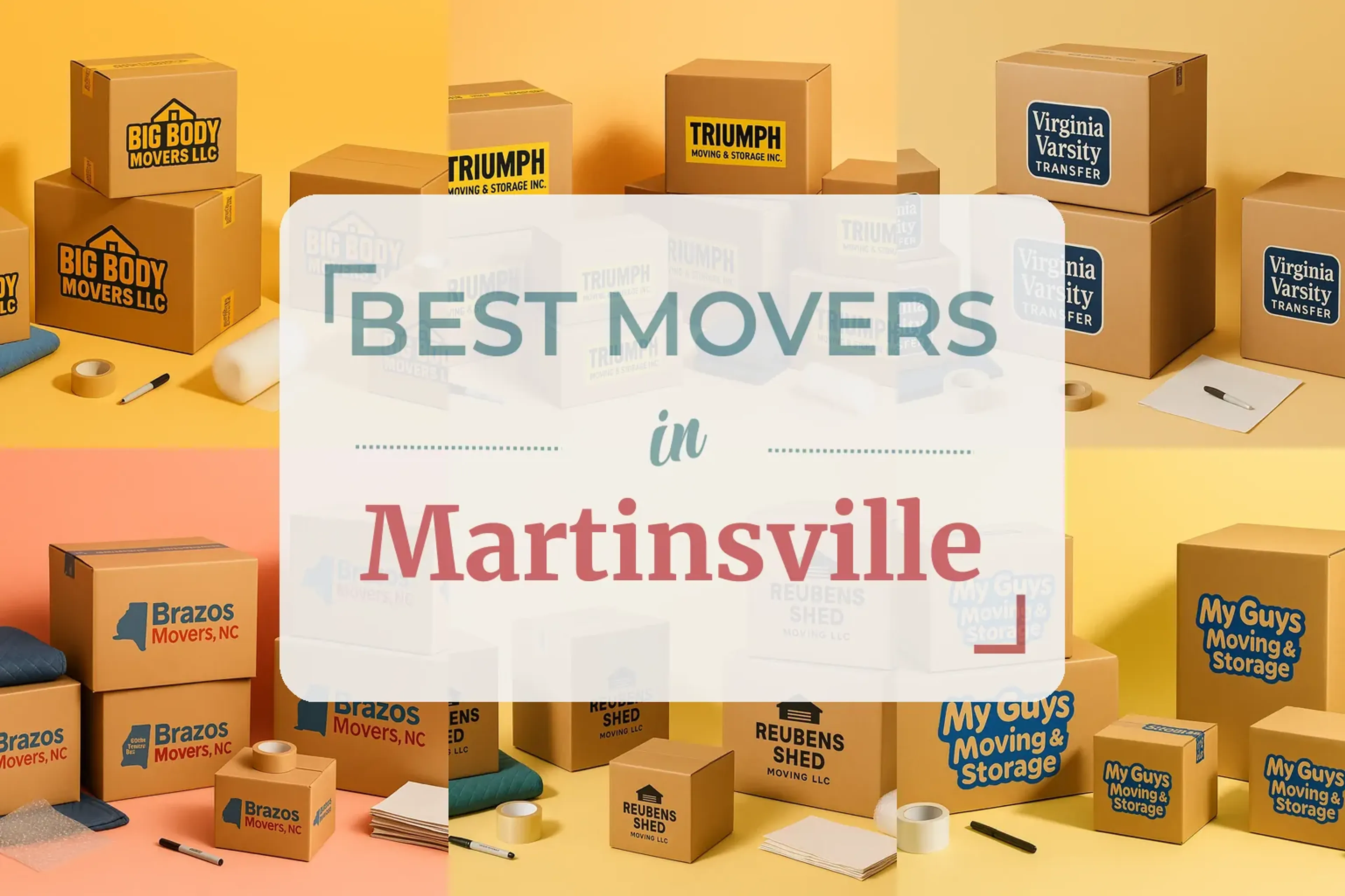 Side-by-side comparison of Martinsville moving companies