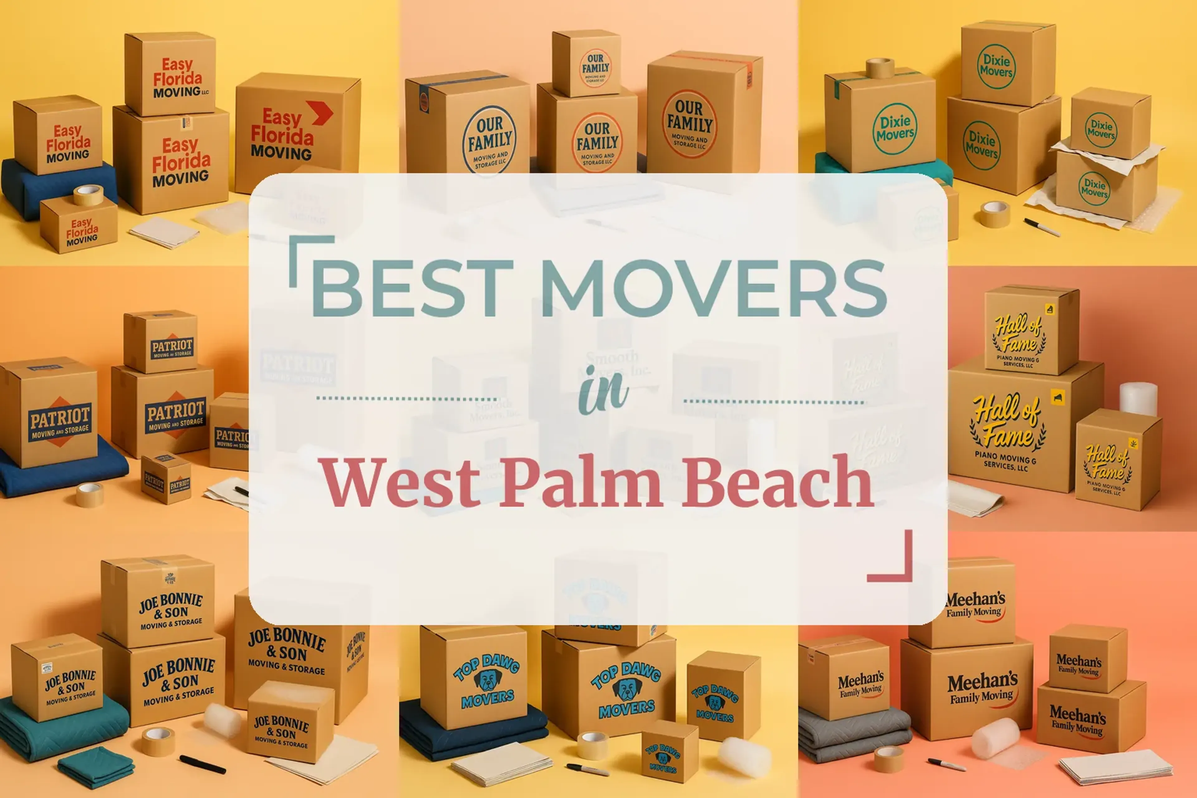 Side-by-side comparison of West Palm Beach moving companies